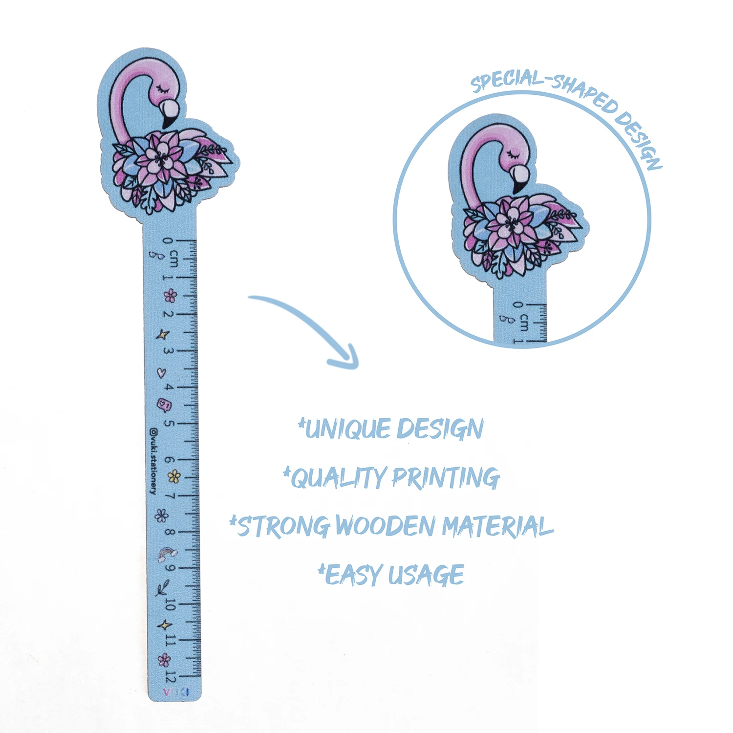VUKİ - ÖZEL TASARIM CETVEL (FLAMINGO)-6/S