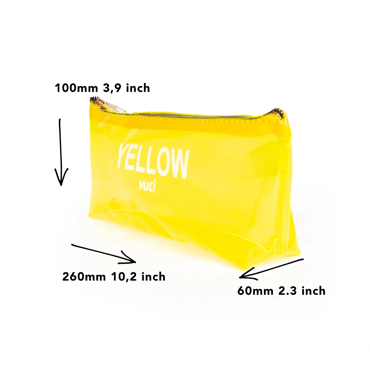 VUKİ - ÜÇGEN RENKLİ ŞEFFAF FERM. K. KUTU (SARI)-1/