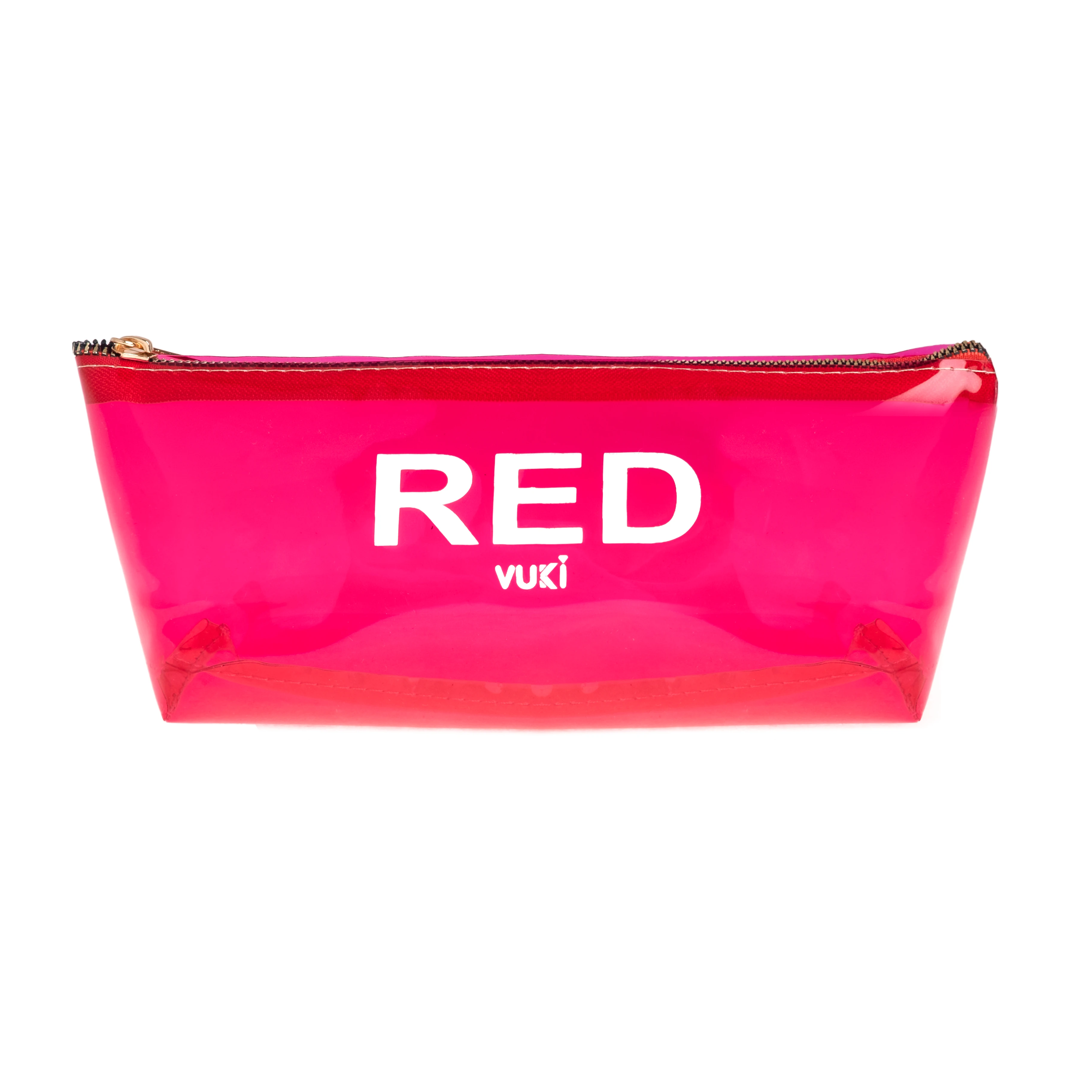 VUKİ - ÜÇGEN RENKLİ ŞEFFAF FERM. K. KUTU (KIRMIZI)