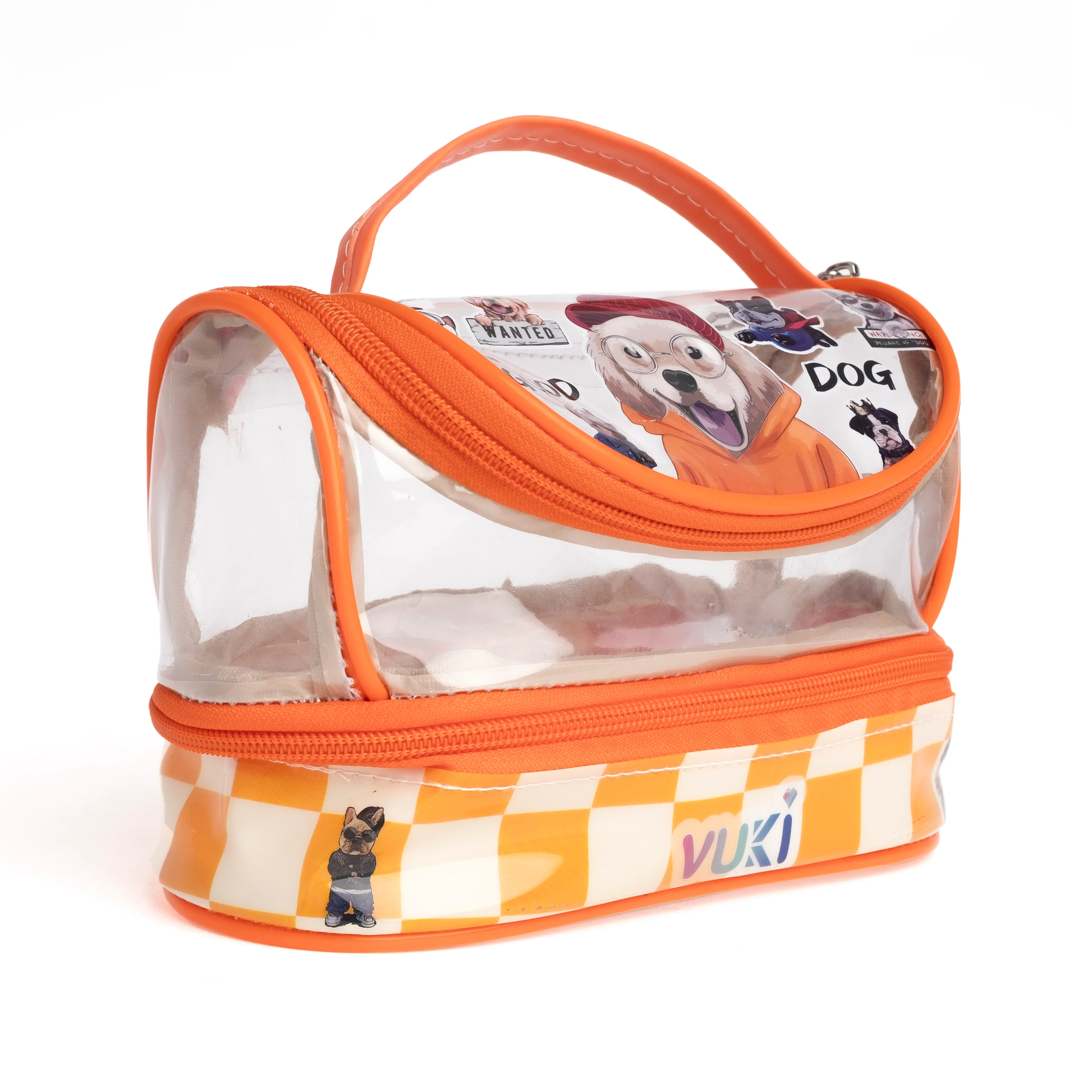 VUKİ - DESENLİ MEGA BOY KALEM ÇANTASI (KÖPEK)-1/S