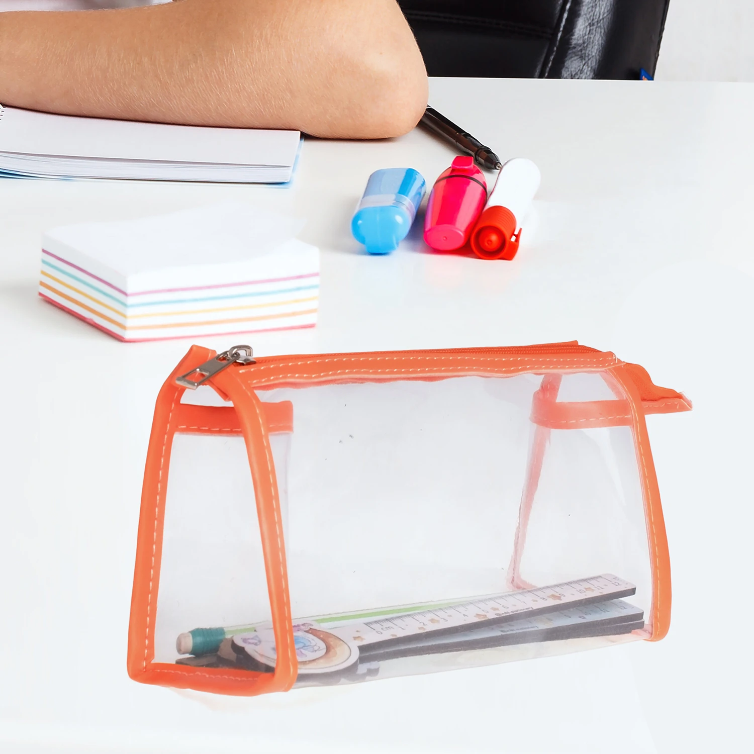 VUKİ - ÜÇGEN DERİ+PVC ÇANTA K. KUTU (TURUNCU)-1/S