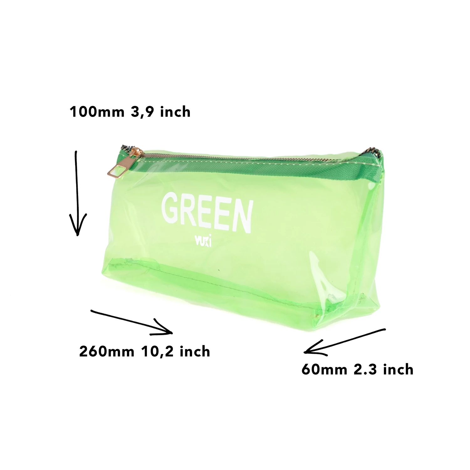 VUKİ - ÜÇGEN RENKLİ ŞEFFAF FERM. K. KUTU (YEŞİL)-1