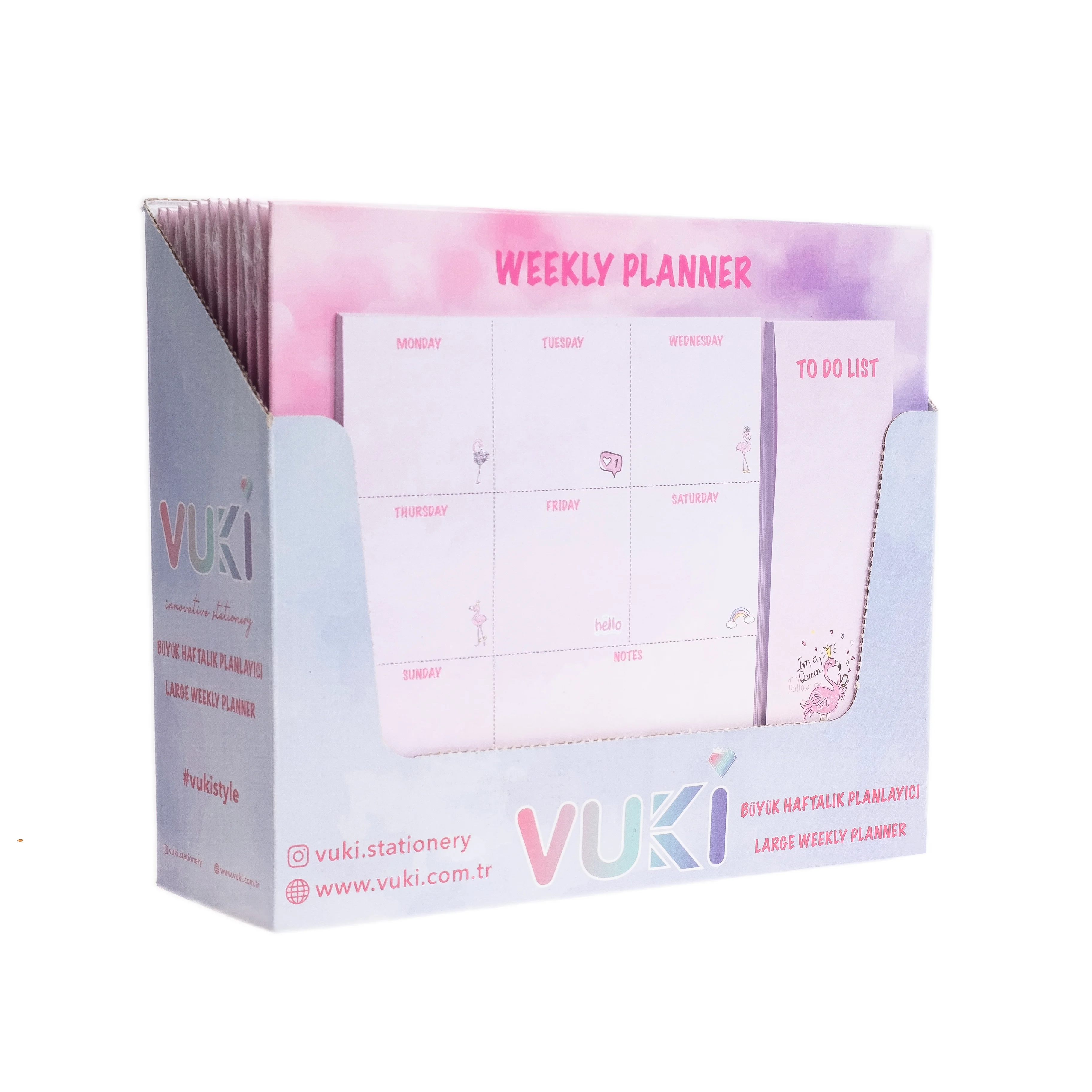VUKİ - HAFTALIK PLANLAYICI BÜYÜK (FLAMINGO)-1/S