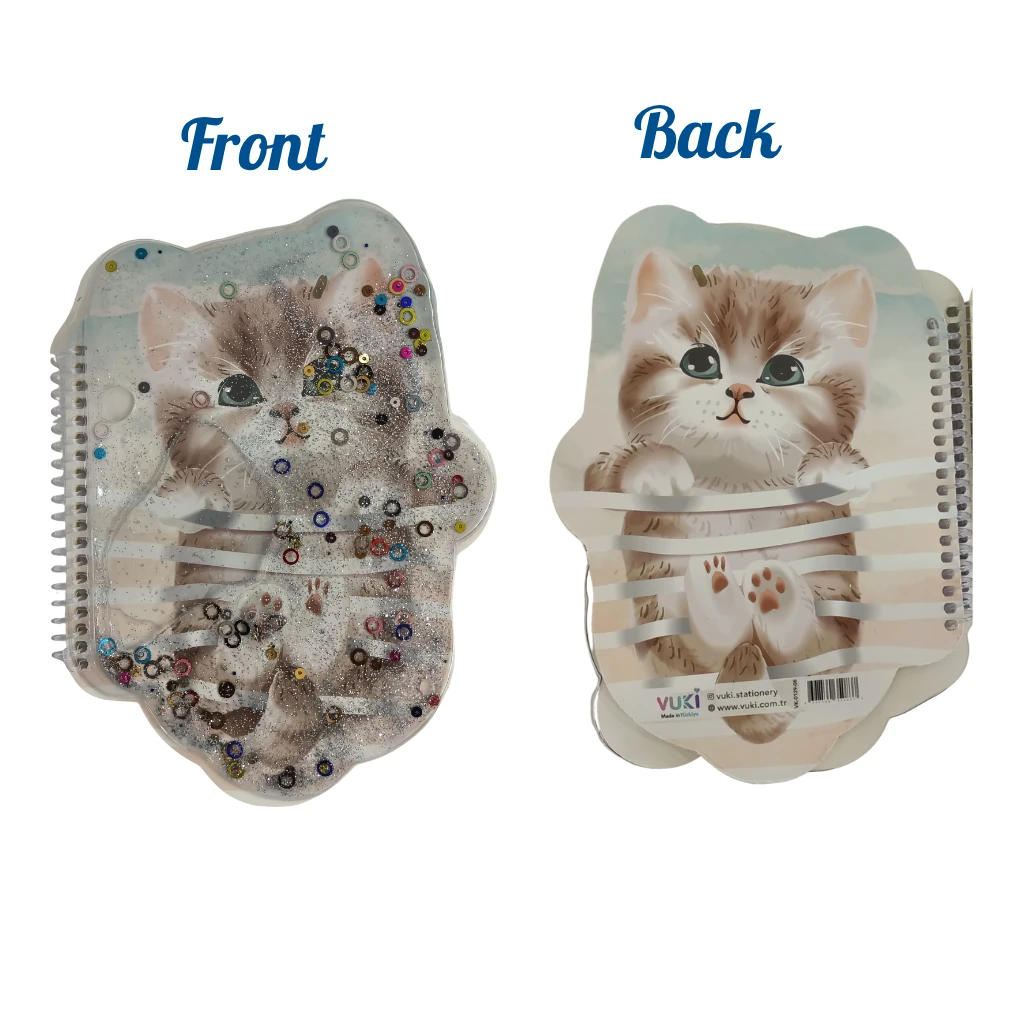 VUKİ - ŞEKİLLİ SULU DEFTER A5 (KEDİ)-2/S