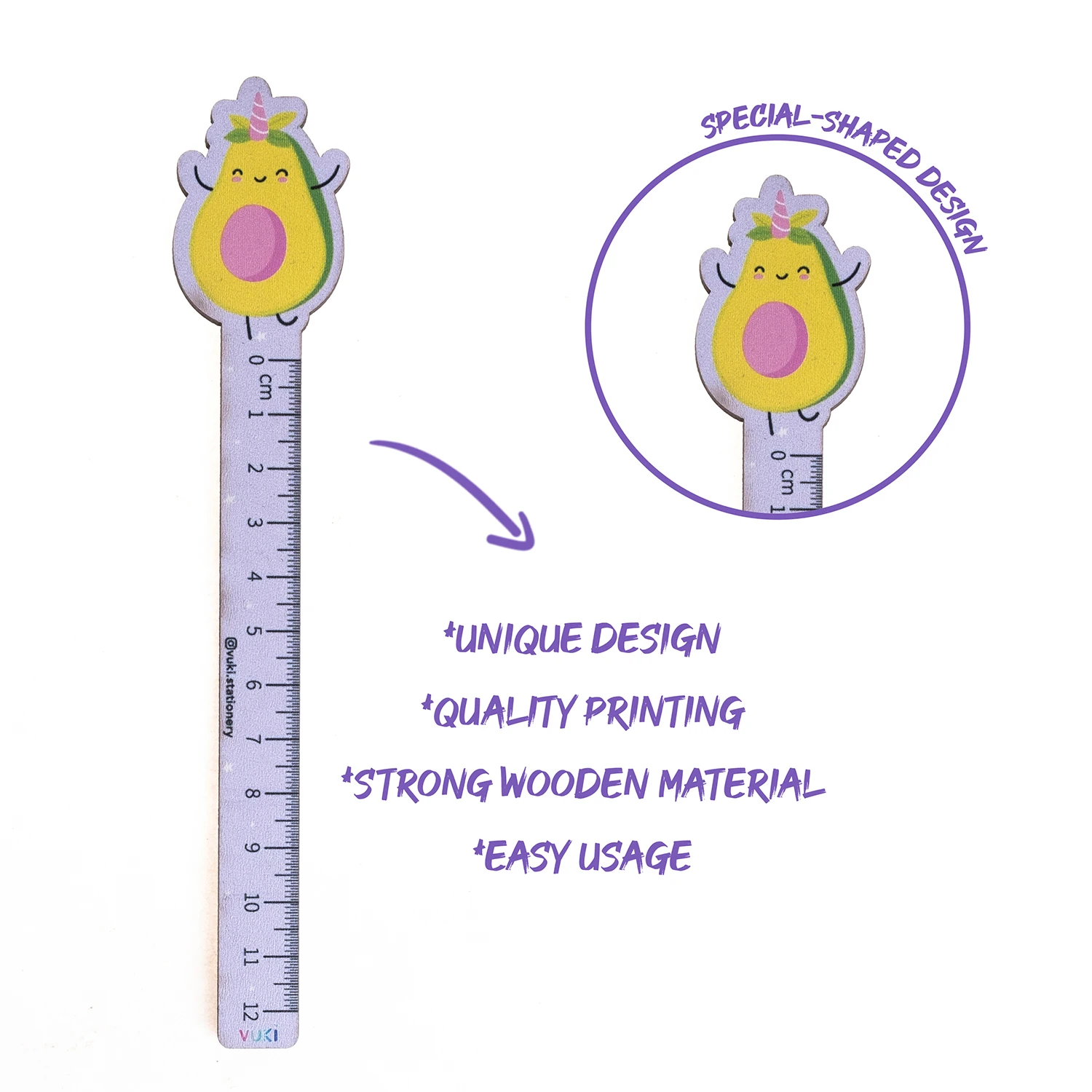 VUKİ - ÖZEL TASARIM CETVEL (AVOKADO)-6/S