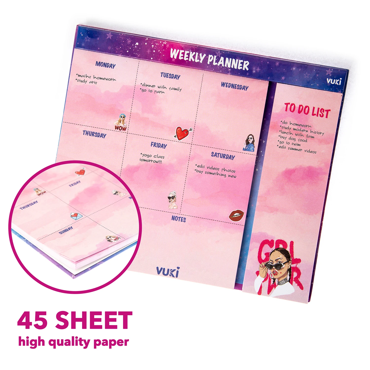 VUKİ - HAFTALIK PLANLAYICI ORTA (GIRL POWER)-1/S