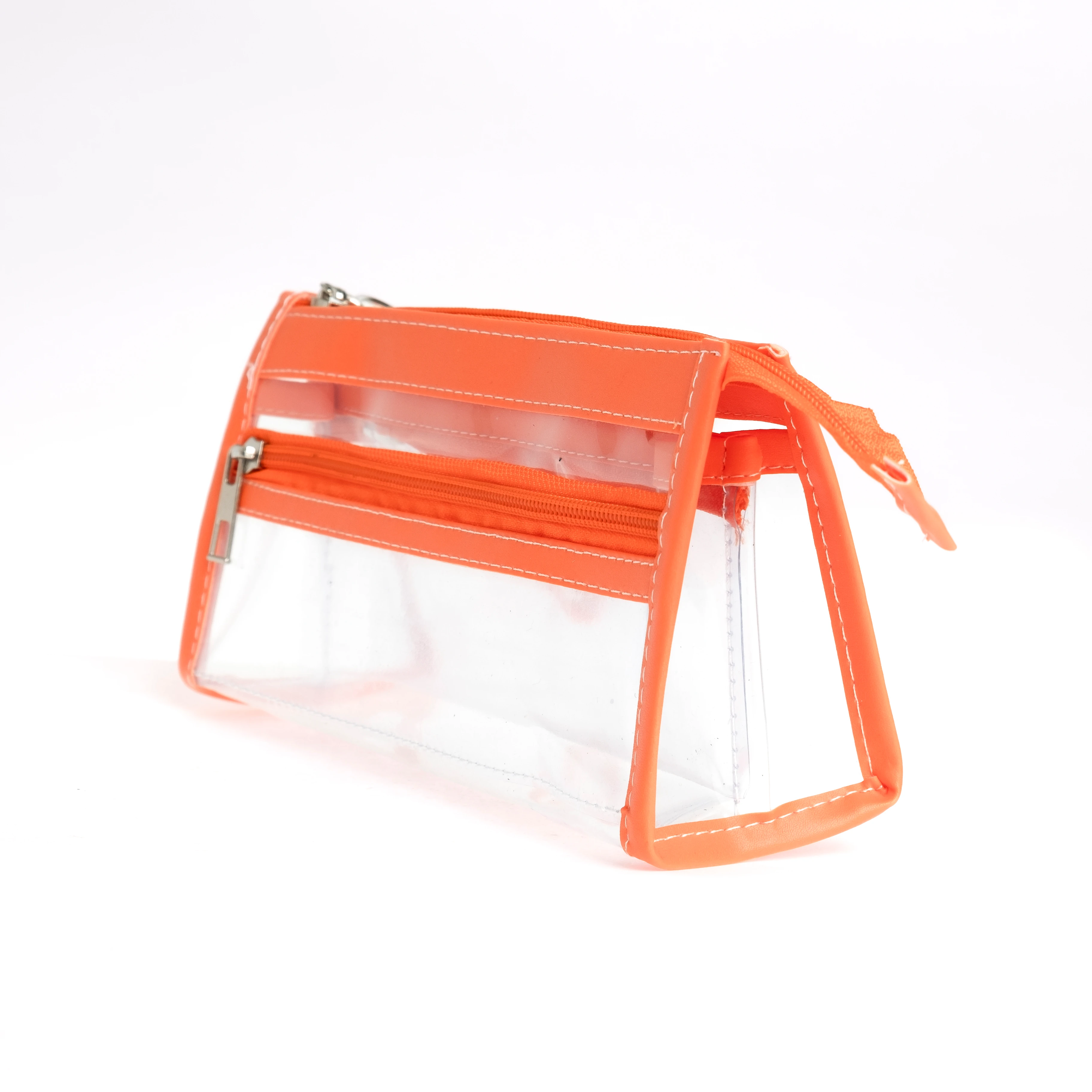 VUKİ - ÜÇGEN 3 CEPLİ DERİ+PVC ÇNT. K. KTU (TURUNCU