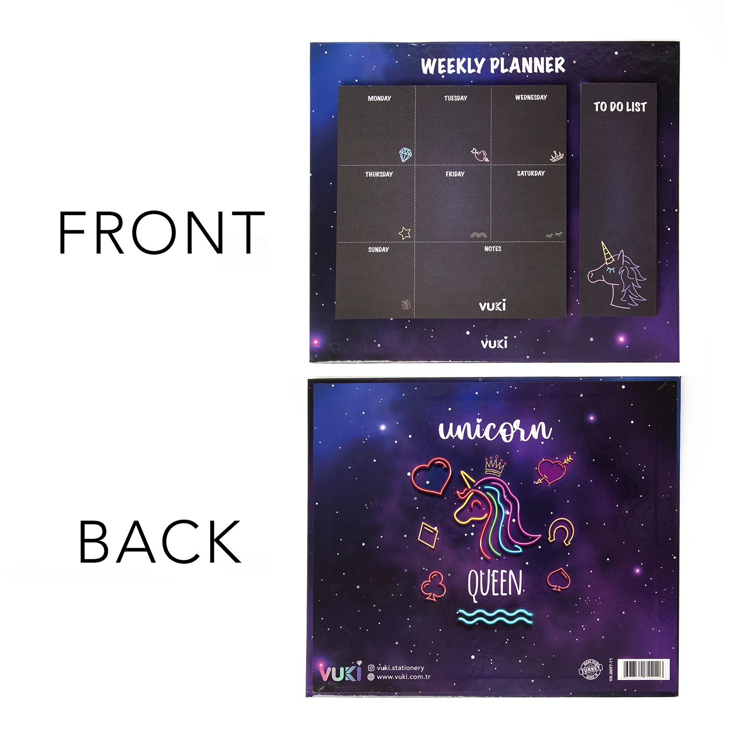 VUKİ - HAFTALIK PLANLAYICI BÜYÜK (NEON)-1/S
