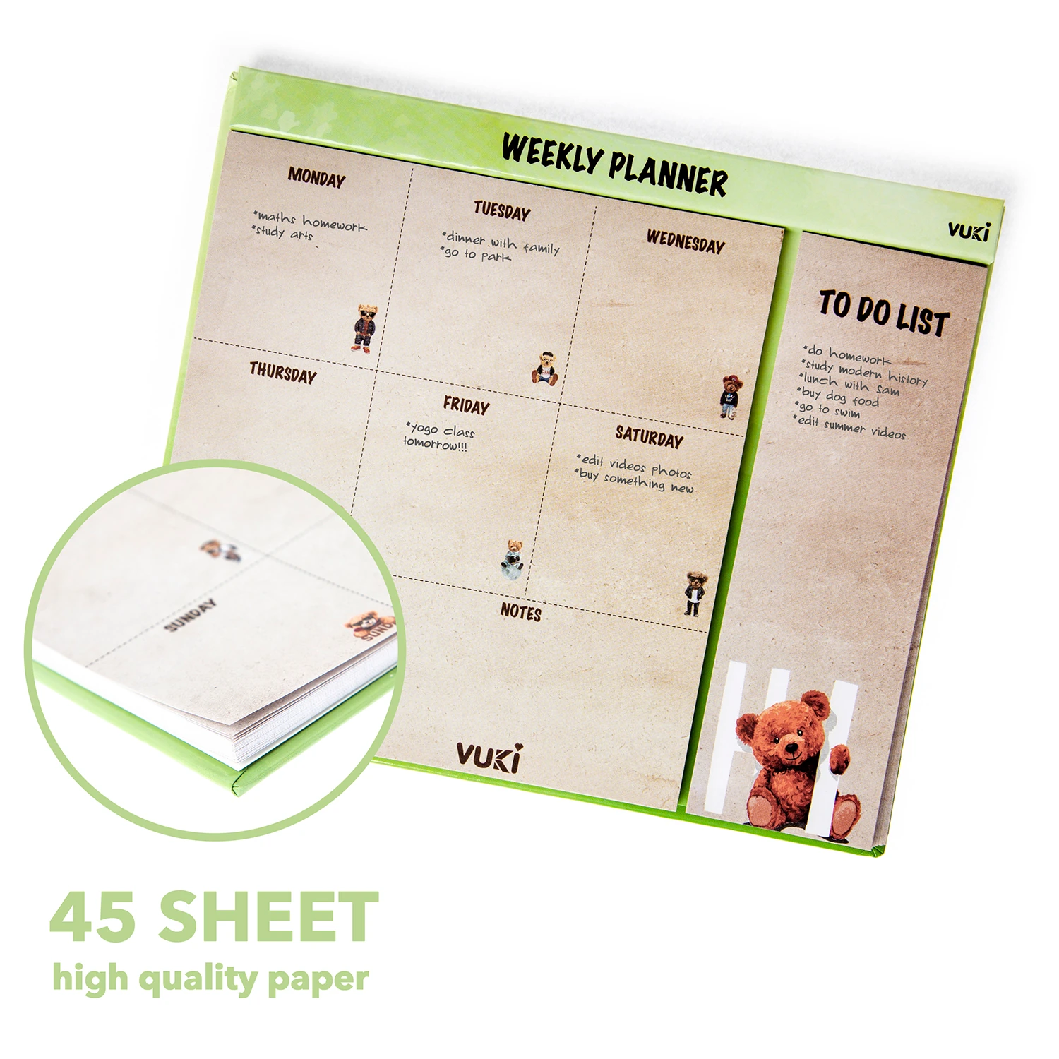 VUKİ - HAFTALIK PLANLAYICI ORTA (AYI)-1/S