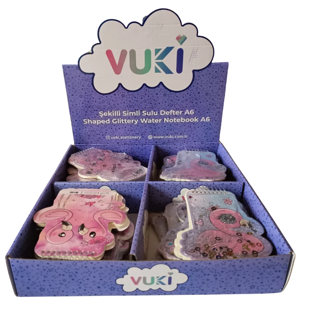 VUKİ - ŞEKİLLİ SULU DEFTER A6 (FLAMINGO)-2/S