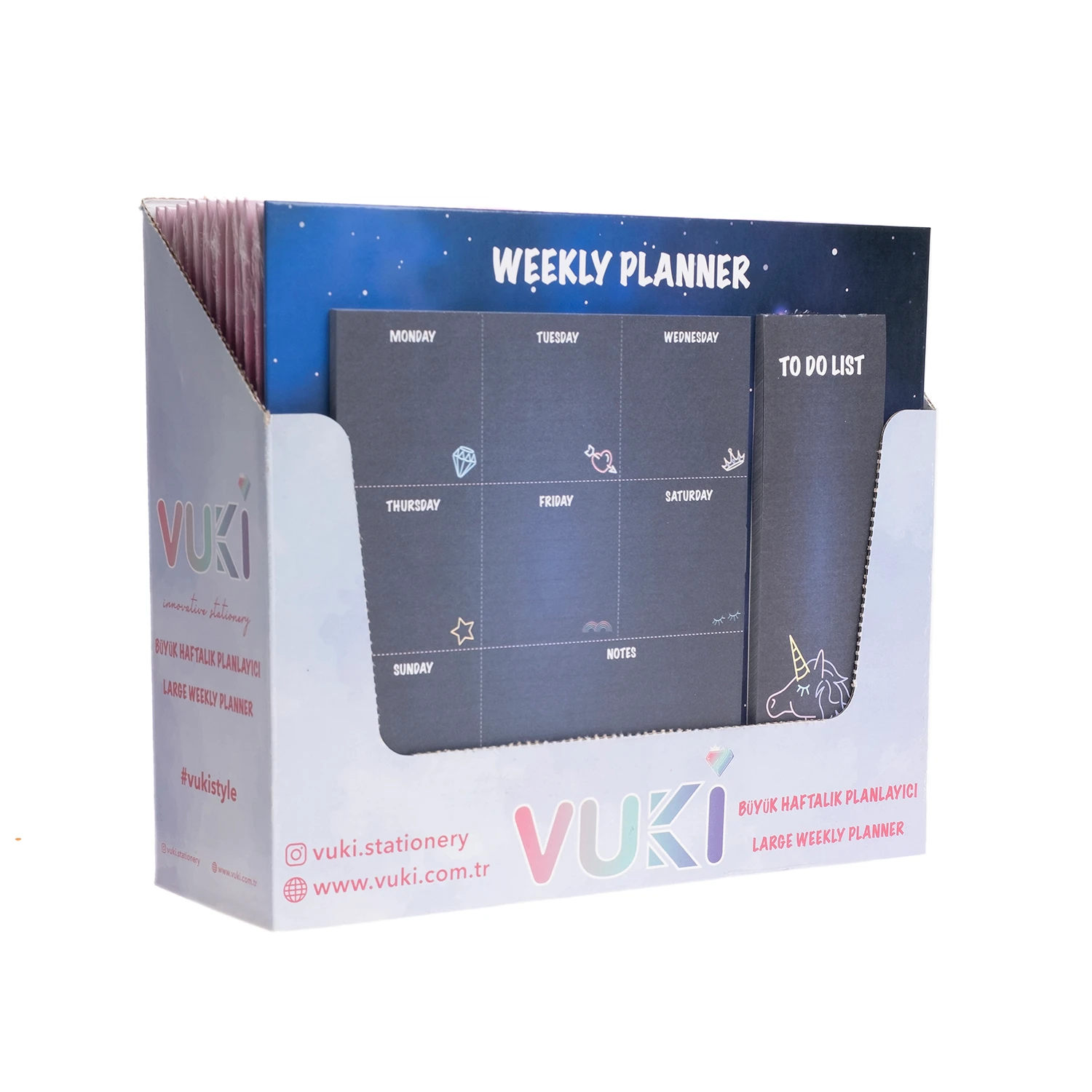 VUKİ - HAFTALIK PLANLAYICI BÜYÜK (NEON)-1/S