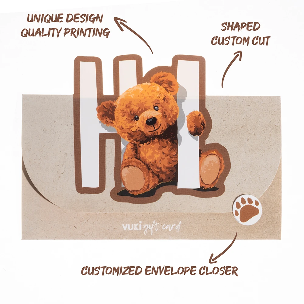 VUKİ - ŞEKİLLİ HEDİYE KARTI (KEDİ & KÖPEK)-6/S