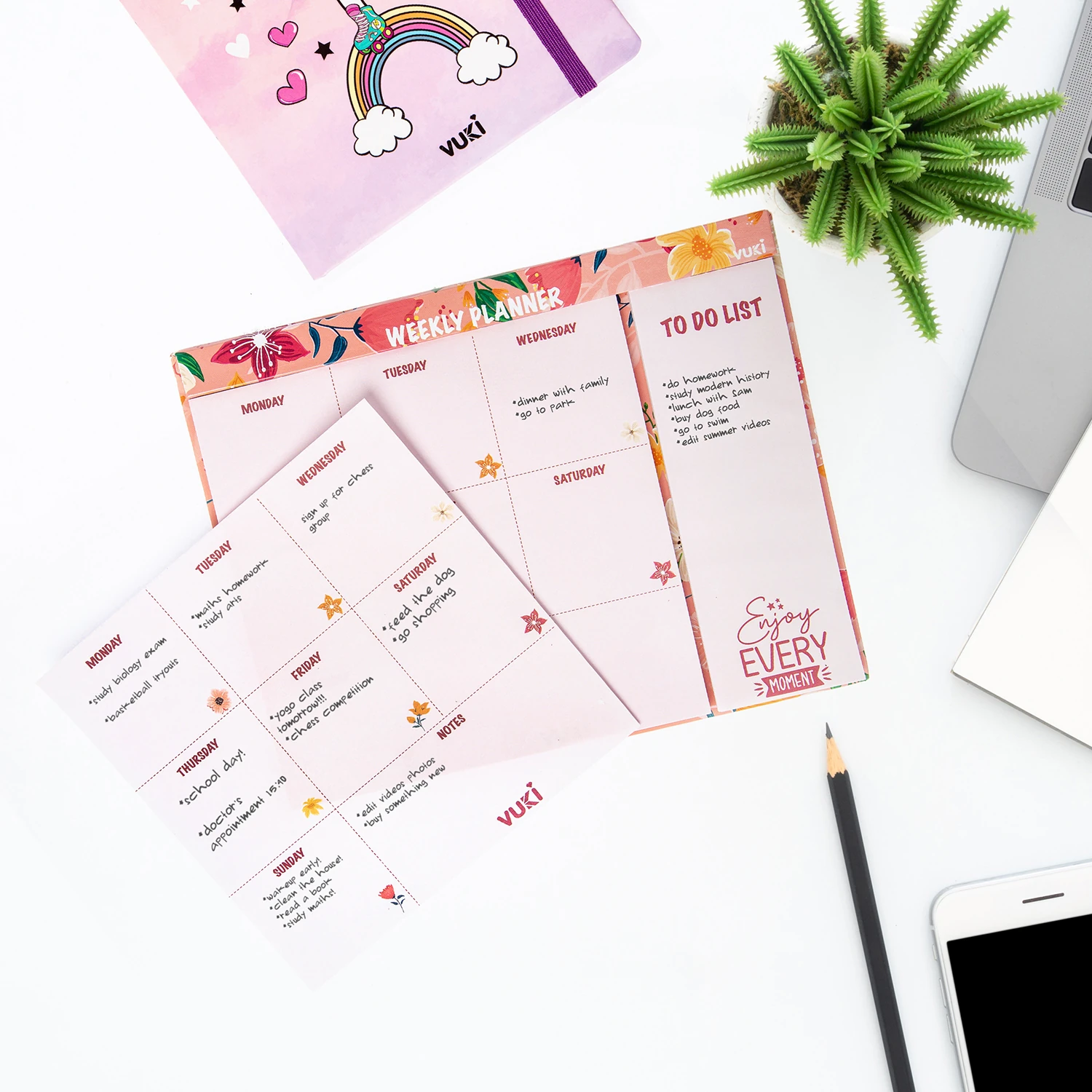 VUKİ - HAFTALIK PLANLAYICI ORTA (ÇİÇEK)-1/S