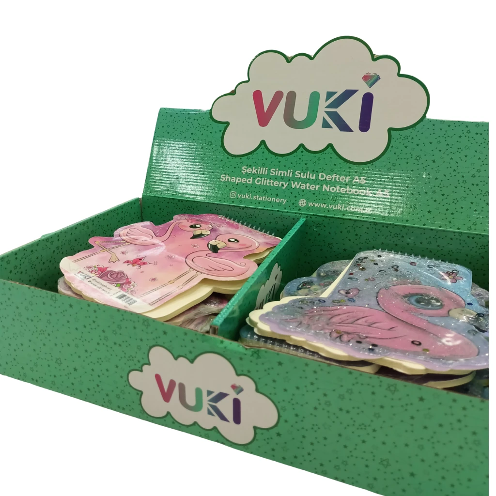 VUKİ - ŞEKİLLİ SULU DEFTER A5 (FLAMINGO)-2/S