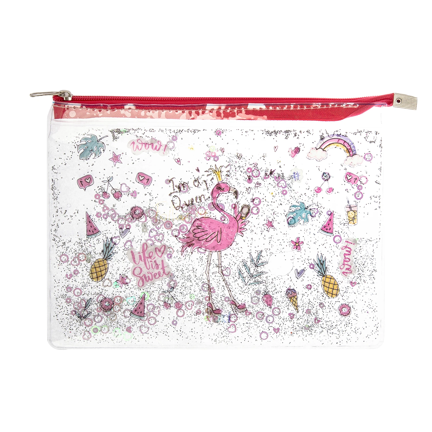 VUKİ - SULU FERM. ŞEFFAF DOSYA (A5) (FLAMINGO)-1/S