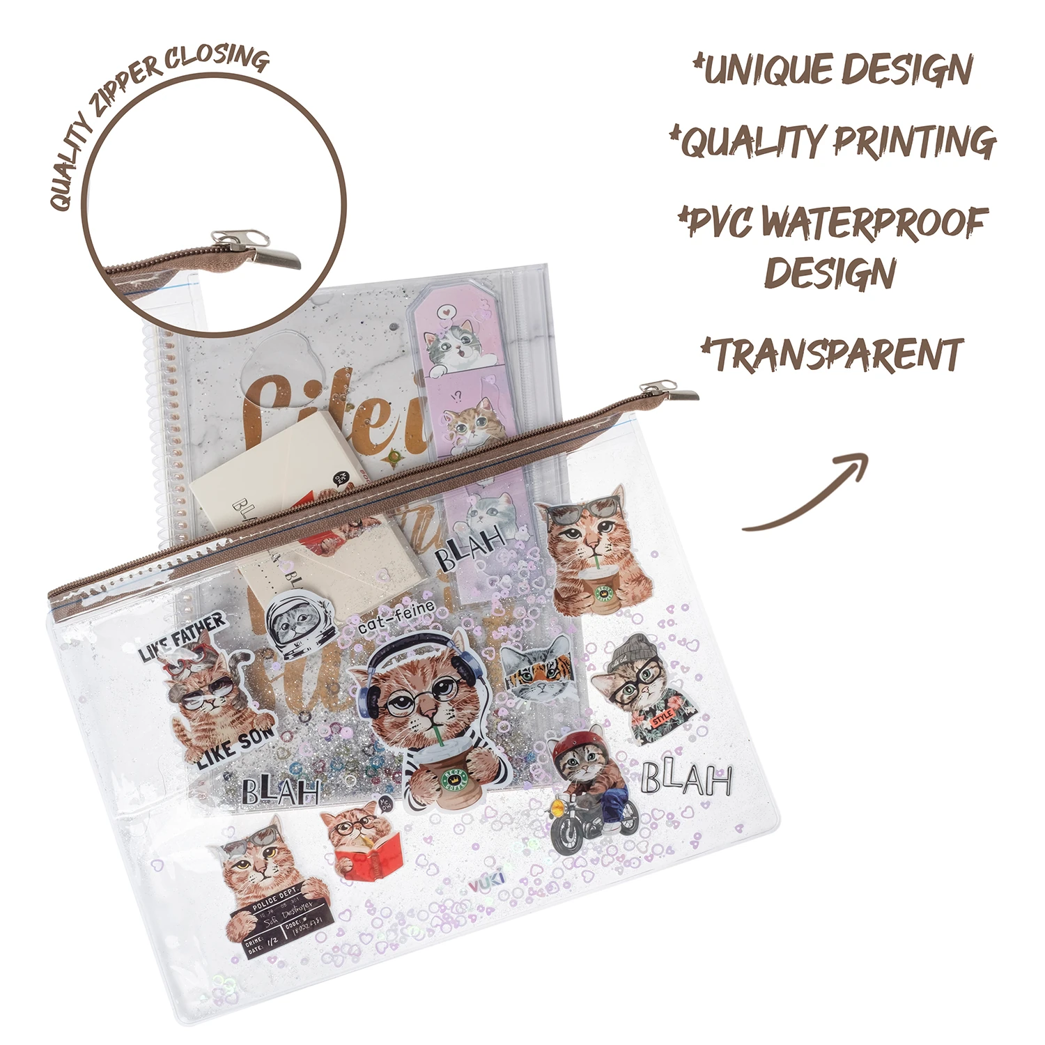 VUKİ - SULU FERM. ŞEFFAF DOSYA (A4) (KEDİ)-1/S