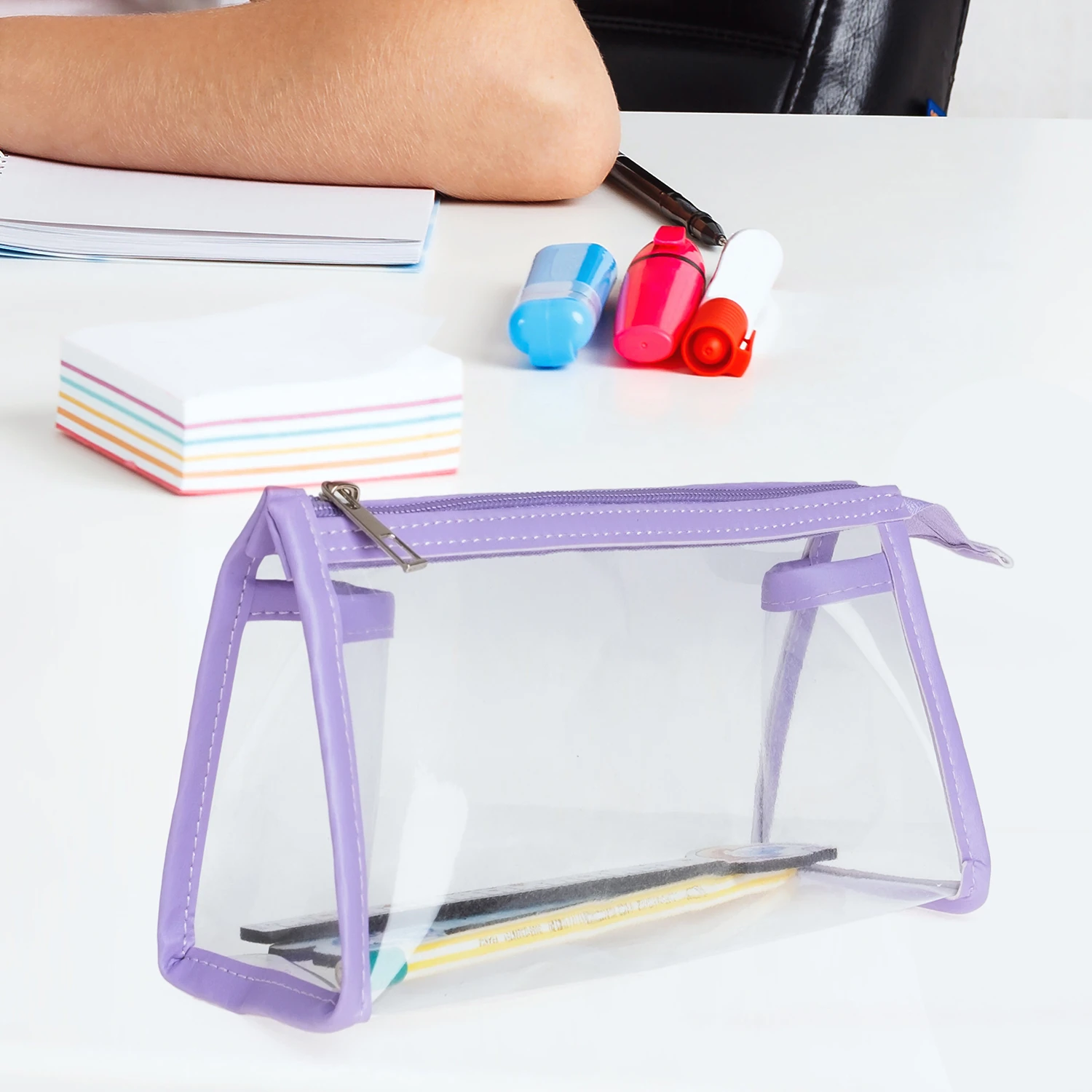 VUKİ - ÜÇGEN DERİ+PVC ÇANTA K. KUTU (MOR)-1/S