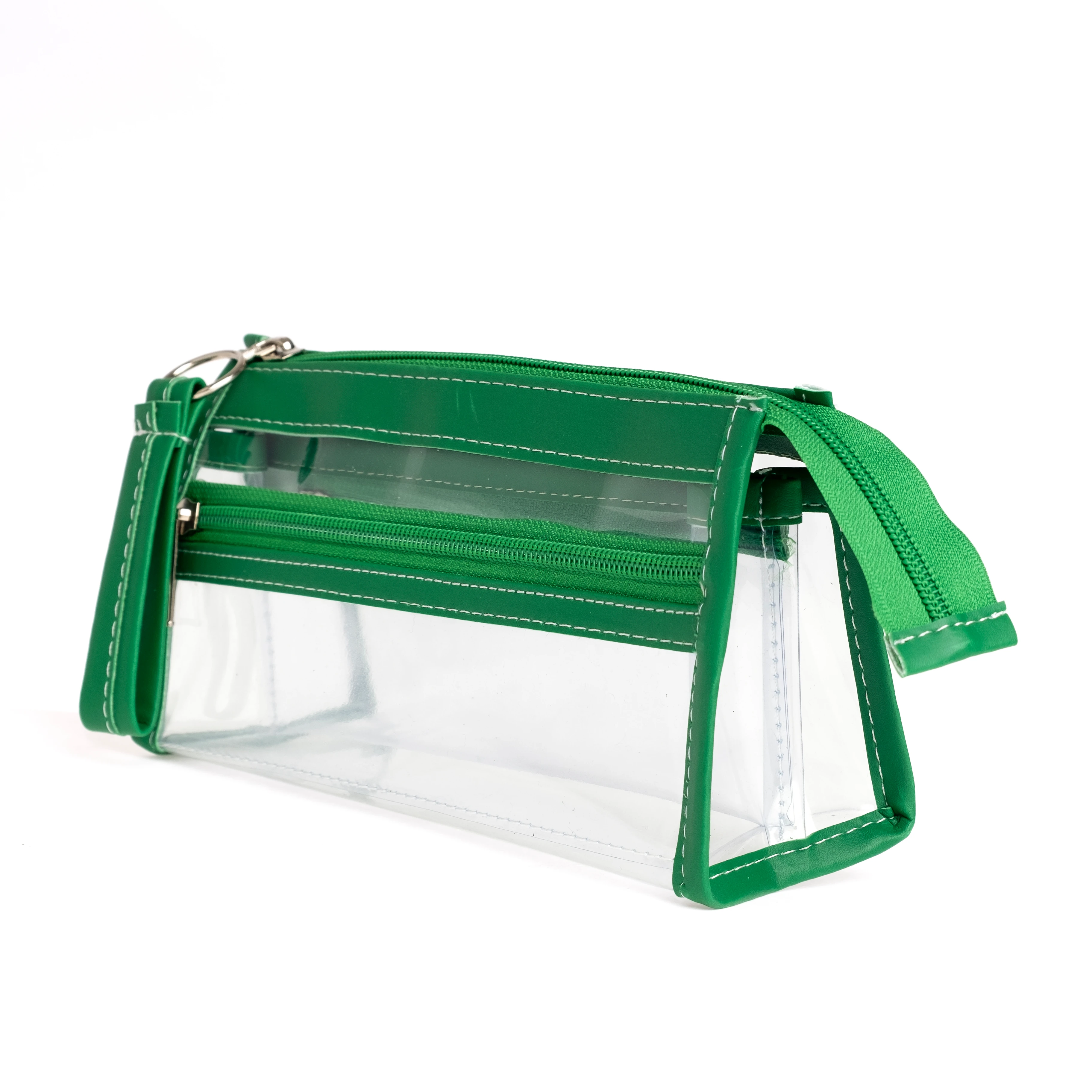 VUKİ - ÜÇGEN 3 CEPLİ DERİ+PVC ÇNT. K. KUTU (YEŞİL)