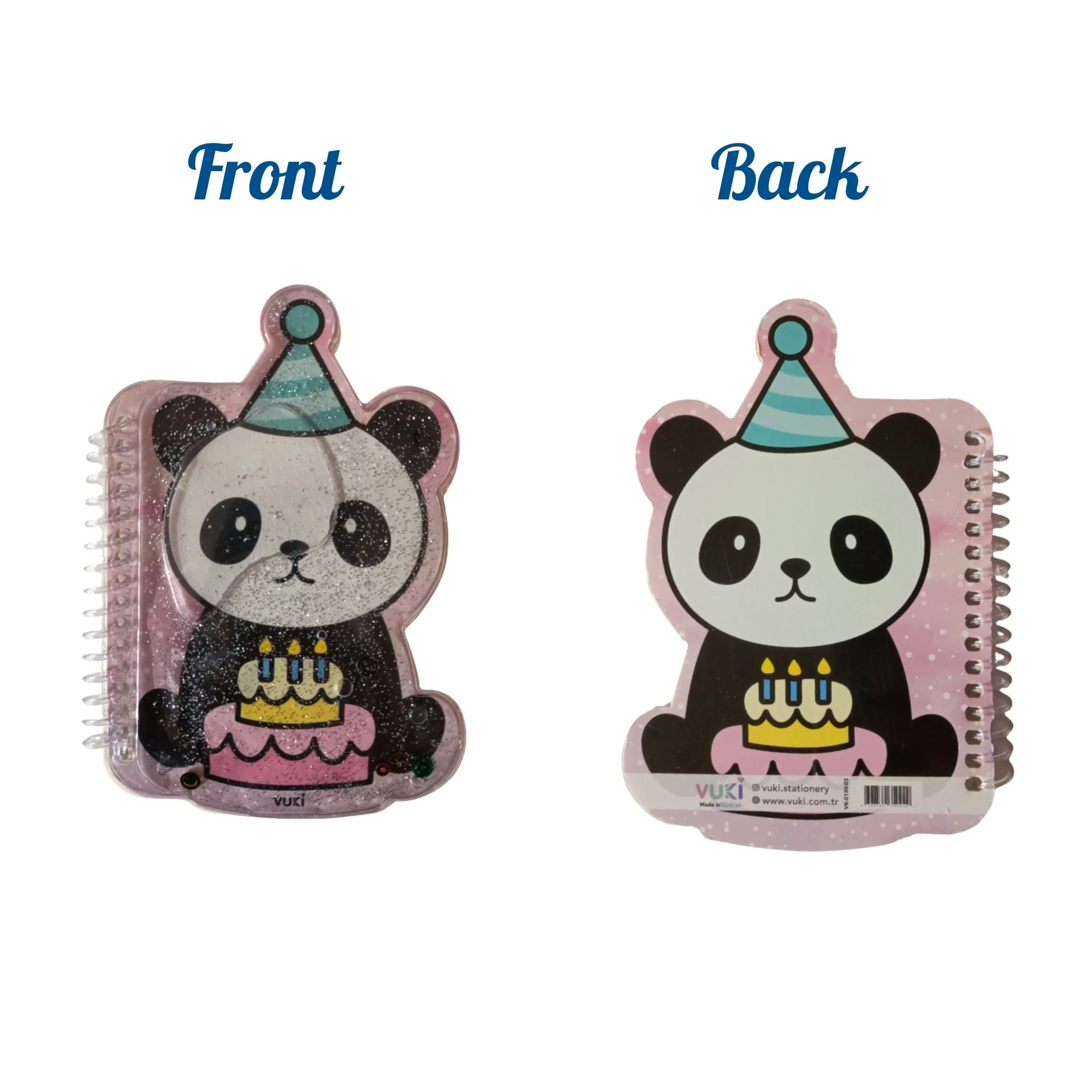 VUKİ - ŞEKİLLİ SULU DEFTER A6 (PANDA)-2/S