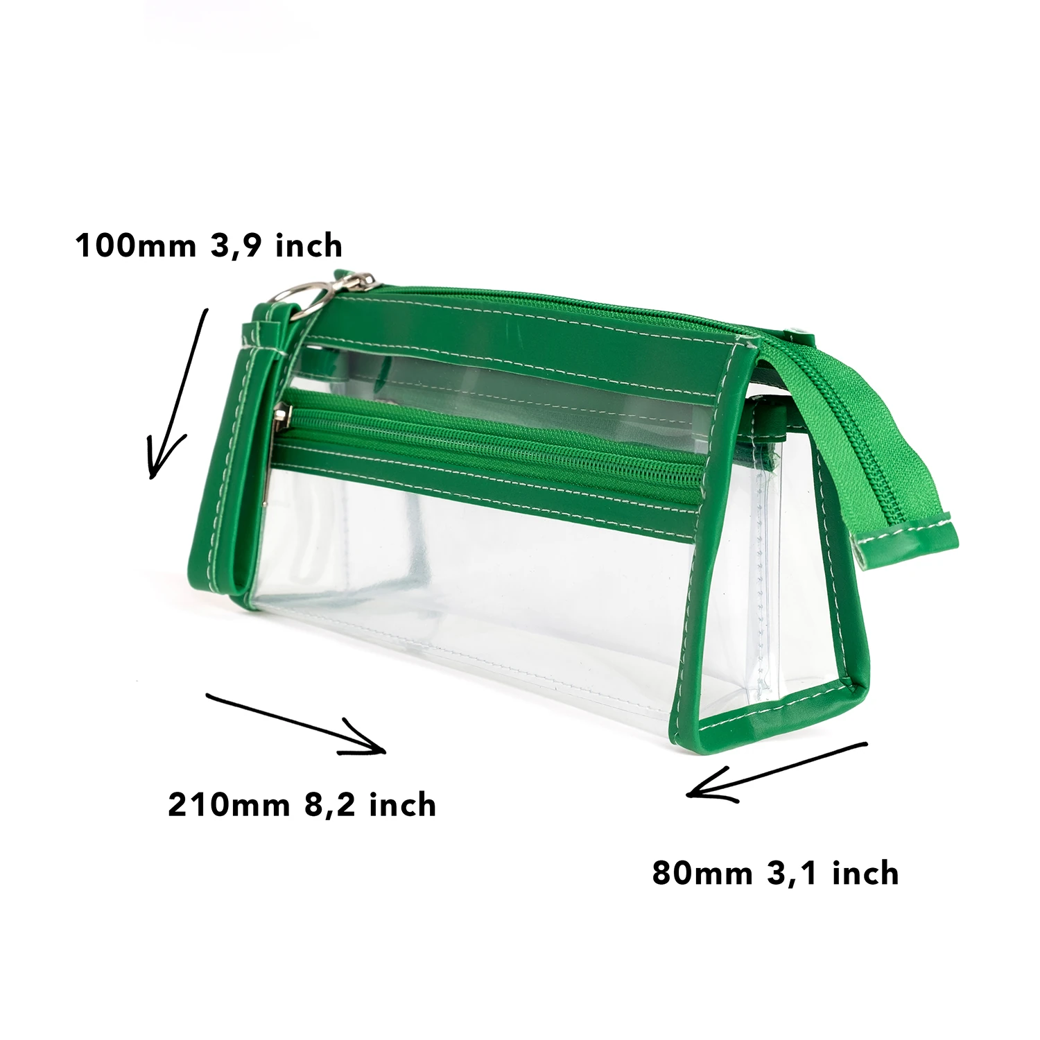 VUKİ - ÜÇGEN 3 CEPLİ DERİ+PVC ÇNT. K. KUTU (YEŞİL)