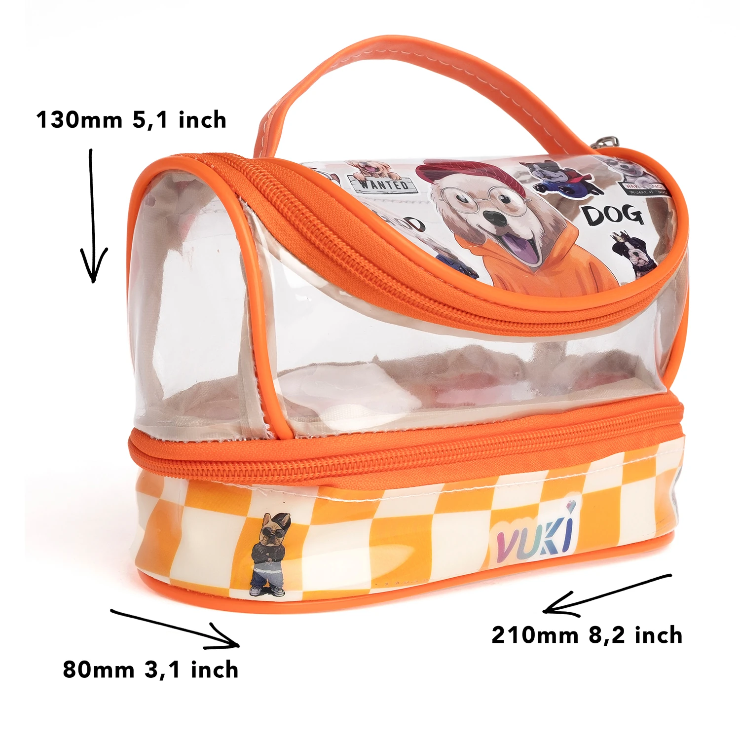 VUKİ - DESENLİ MEGA BOY KALEM ÇANTASI (KÖPEK)-1/S