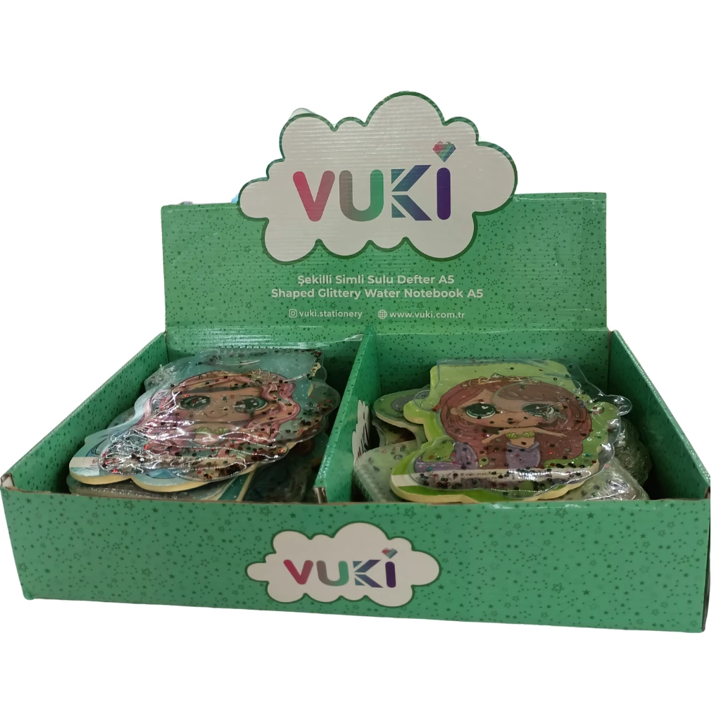 VUKİ - ŞEKİLLİ SULU DEFTER A5 (DENİZKIZI)-2/S