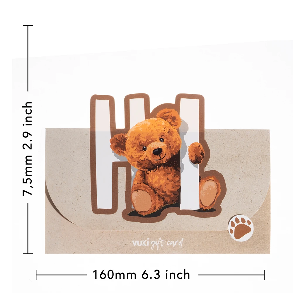 VUKİ - ŞEKİLLİ HEDİYE KARTI (KEDİ & KÖPEK)-6/S