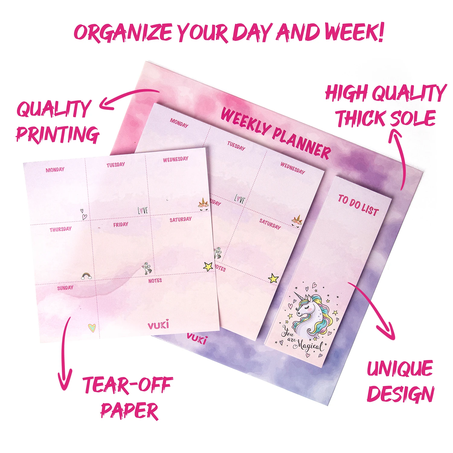 VUKİ - HAFTALIK PLANLAYICI BÜYÜK (UNICORN)-1/S