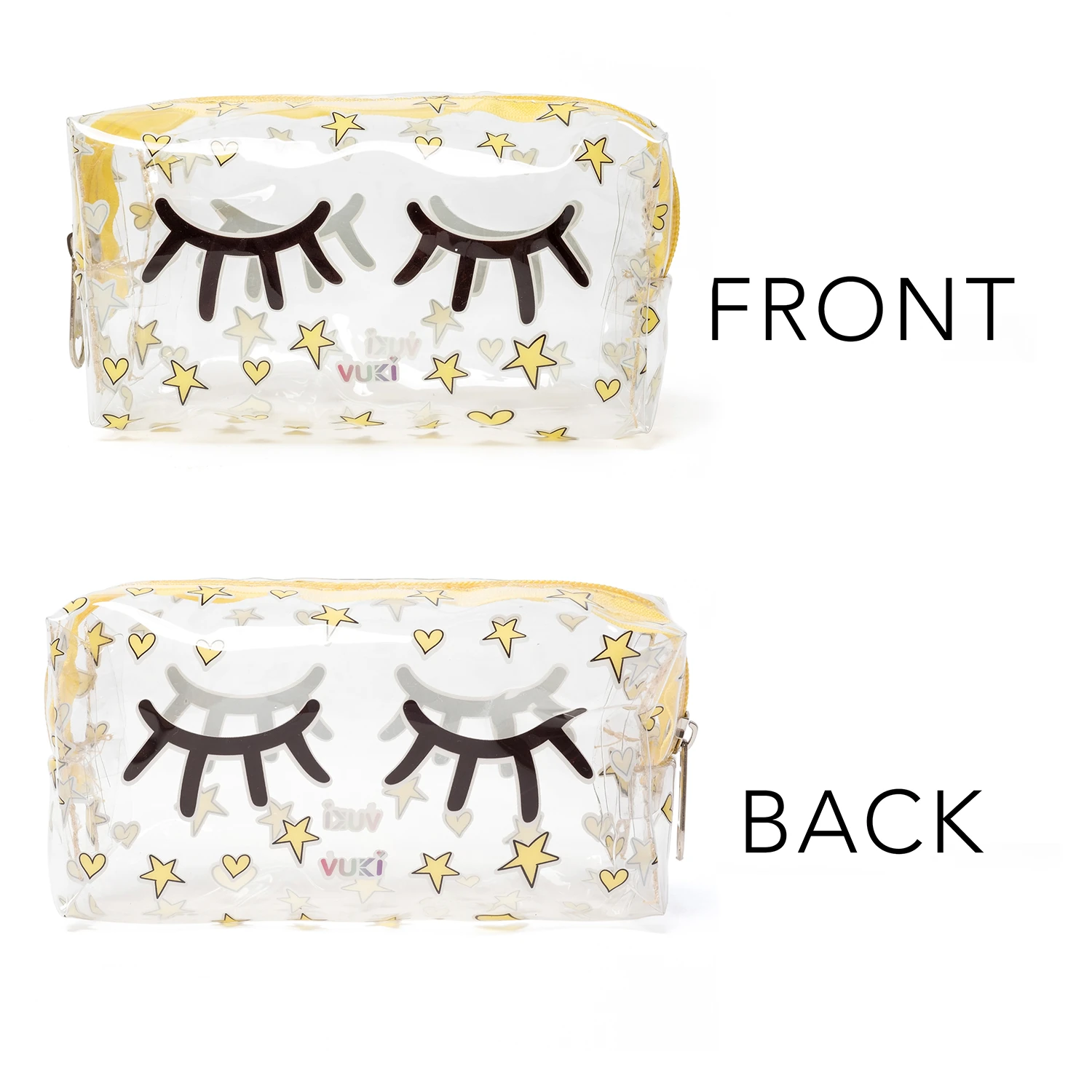 VUKİ - ŞEFFAF FERMUARLI KALEM KUTU (KİRPİK)-1/S