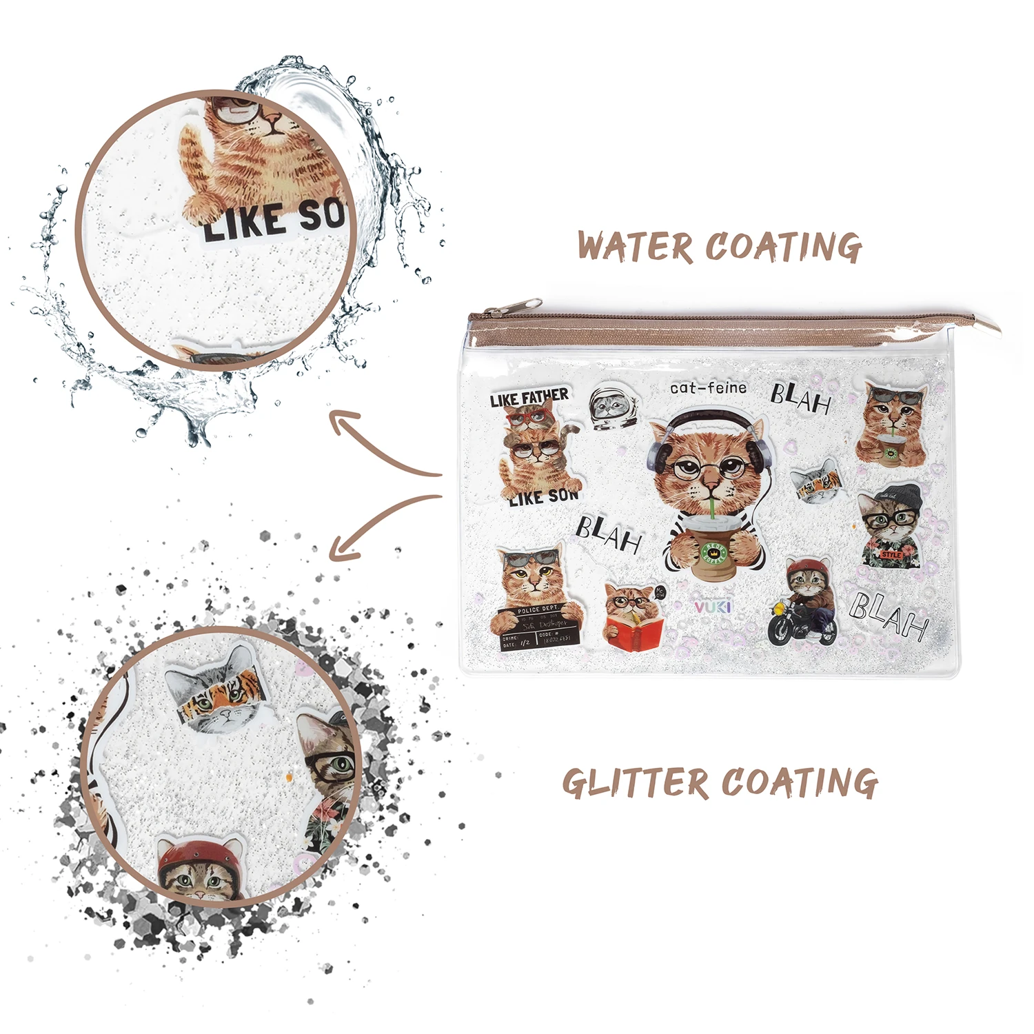 VUKİ - SULU FERM. ŞEFFAF DOSYA (A5) (KEDİ)-1/S