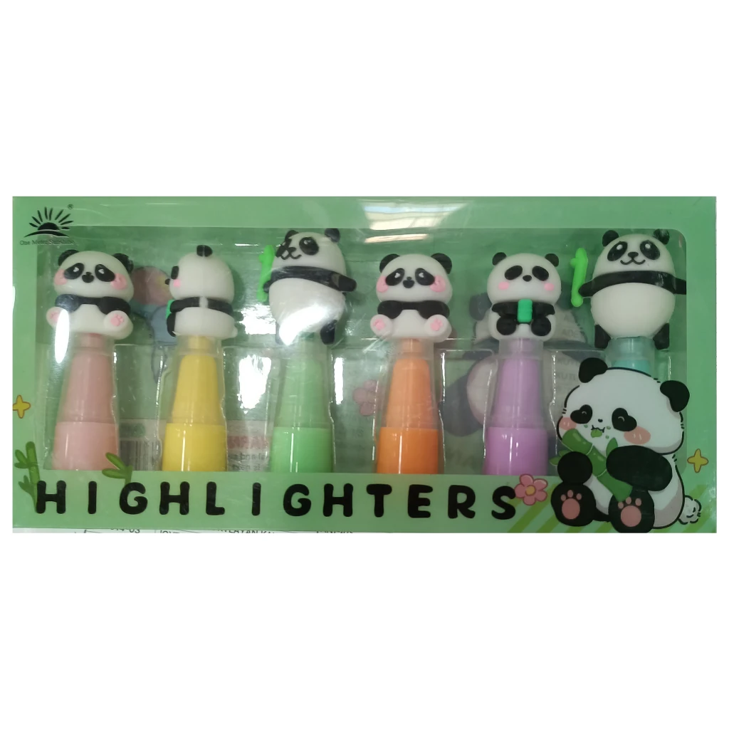 JOYZ - 6'LI FOSFORLU KALEM SETİ (PANDA)-1/S