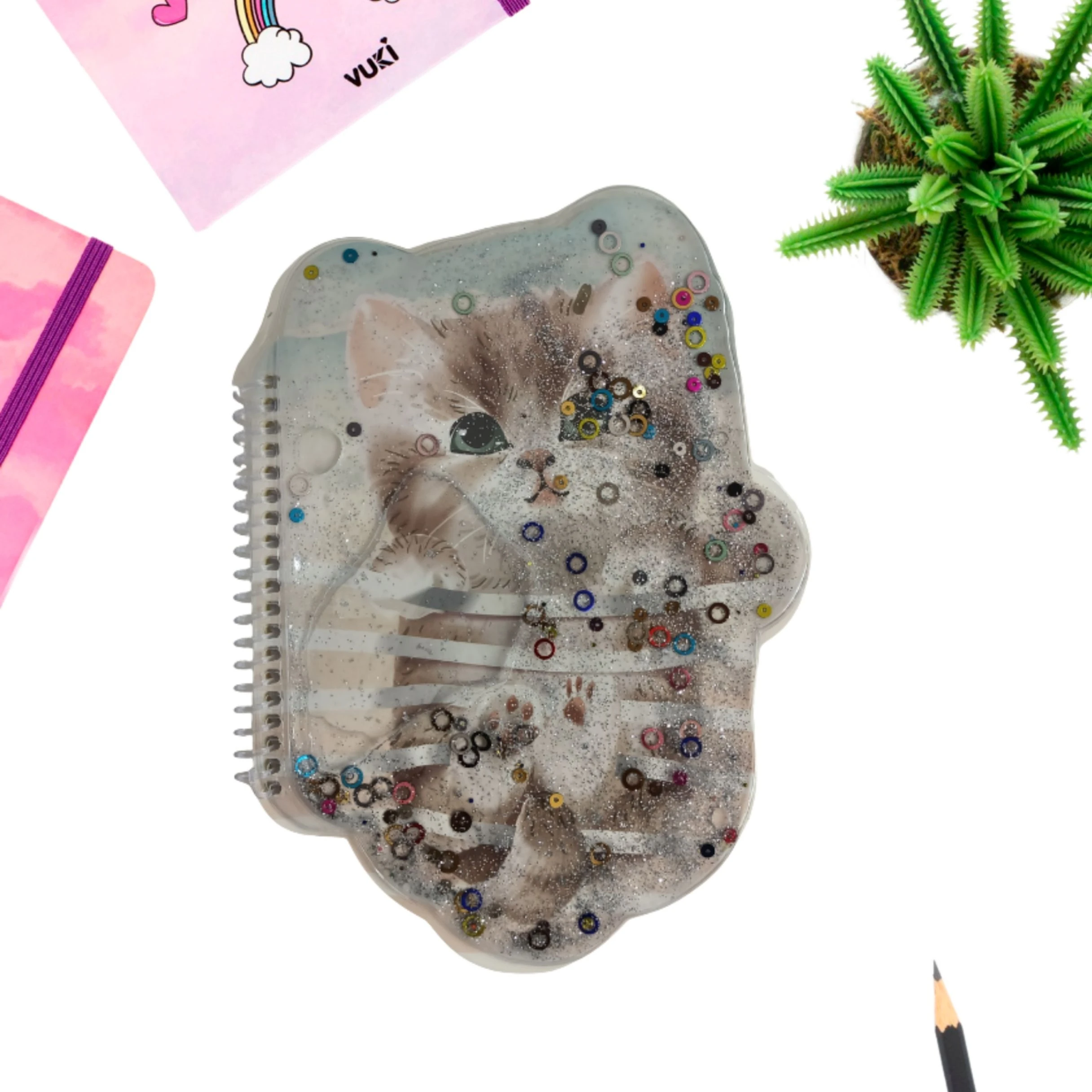 VUKİ - ŞEKİLLİ SULU DEFTER A5 (KEDİ)-2/S