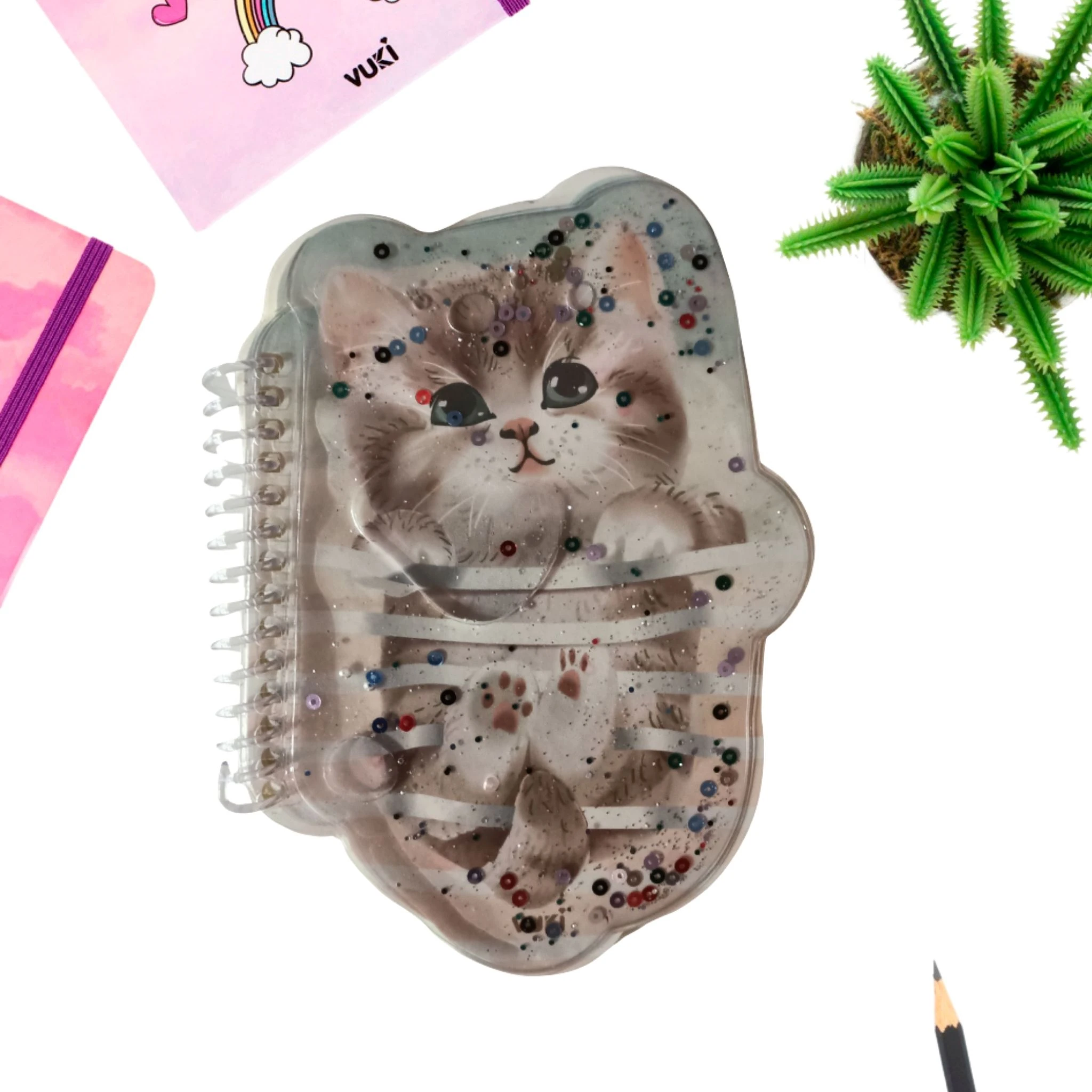 VUKİ - ŞEKİLLİ SULU DEFTER A6 (KEDİ)-2/S