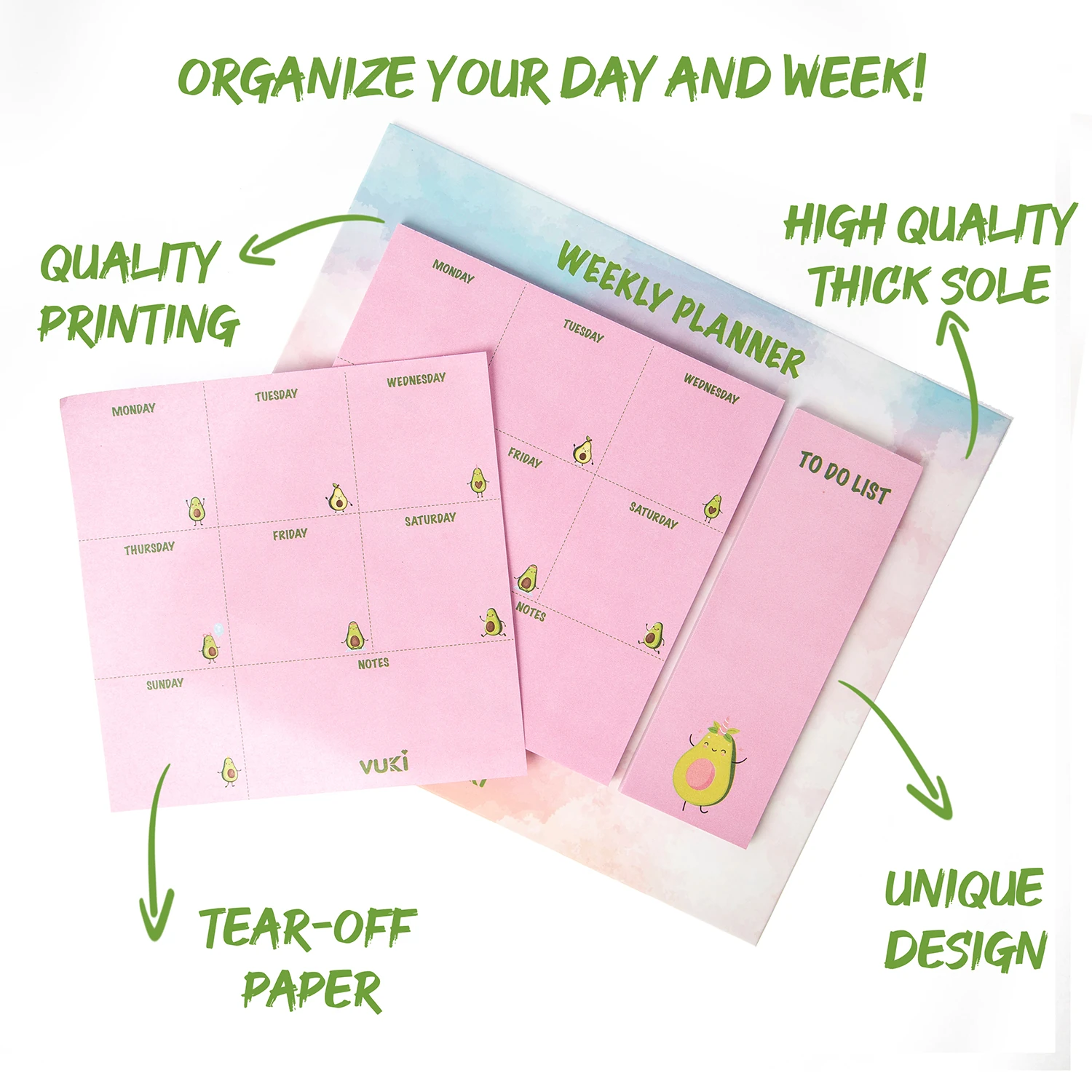 VUKİ - HAFTALIK PLANLAYICI BÜYÜK (AVOKADO)-1/S