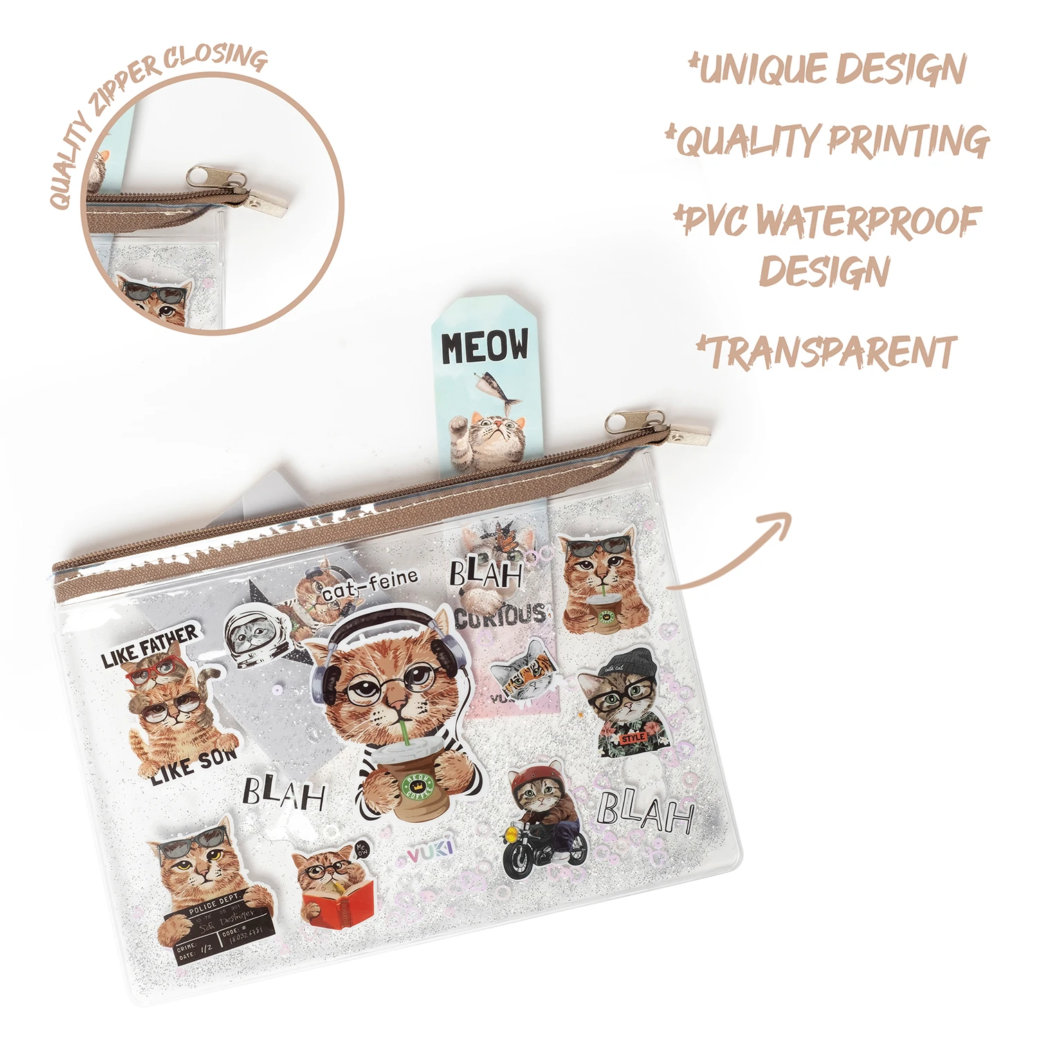 VUKİ - SULU FERM. ŞEFFAF DOSYA (A5) (KEDİ)-1/S