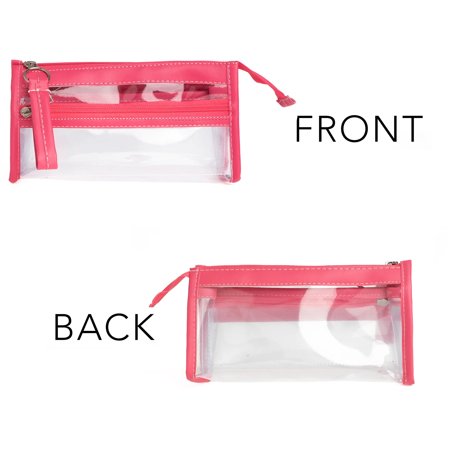 VUKİ - ÜÇGEN 3 CEPLİ DERİ+PVC ÇNT. K. KUTU (PEMBE)