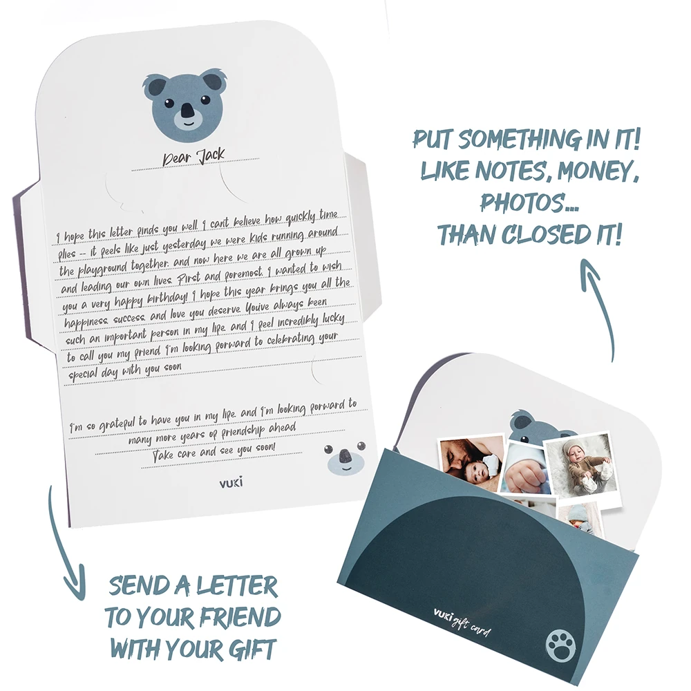 VUKİ - ŞEKİLLİ HEDİYE KARTI (HAYVANLAR)-6/S