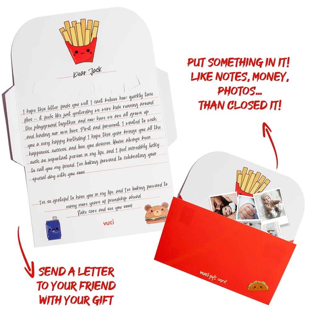 VUKİ - ŞEKİLLİ HEDİYE KARTI (YİYECEK)-6/S