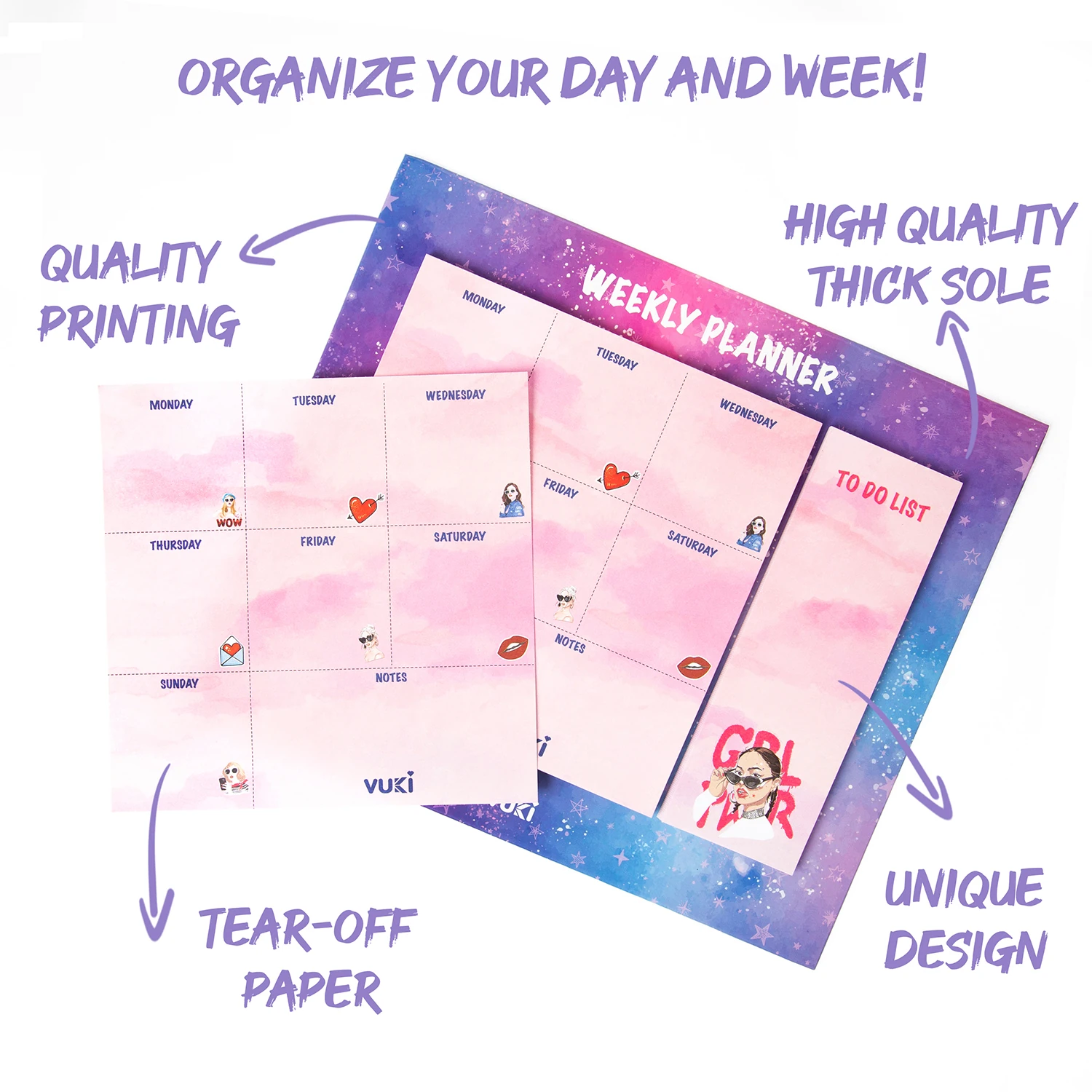 VUKİ - HAFTALIK PLANLAYICI BÜYÜK (GIRL POWER)-1/S