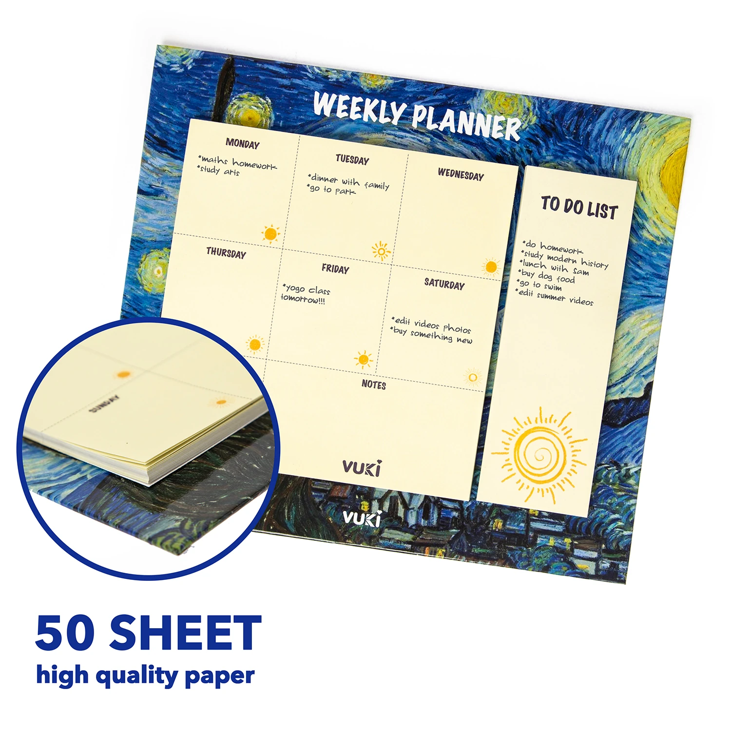 VUKİ - HAFTALIK PLANLAYICI BÜYÜK (VAN GOGH)-1/S