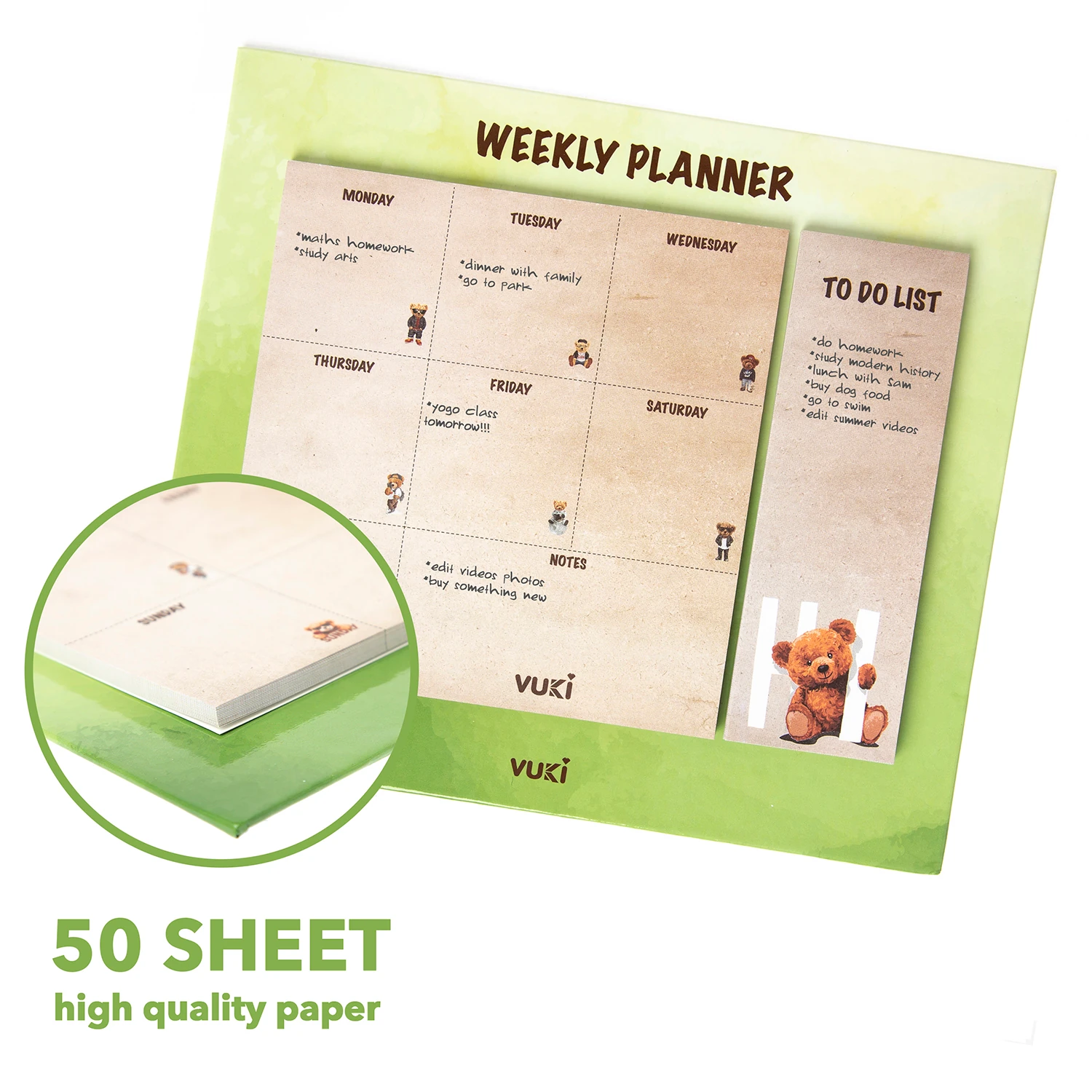 VUKİ - HAFTALIK PLANLAYICI BÜYÜK (AYI)-1/S