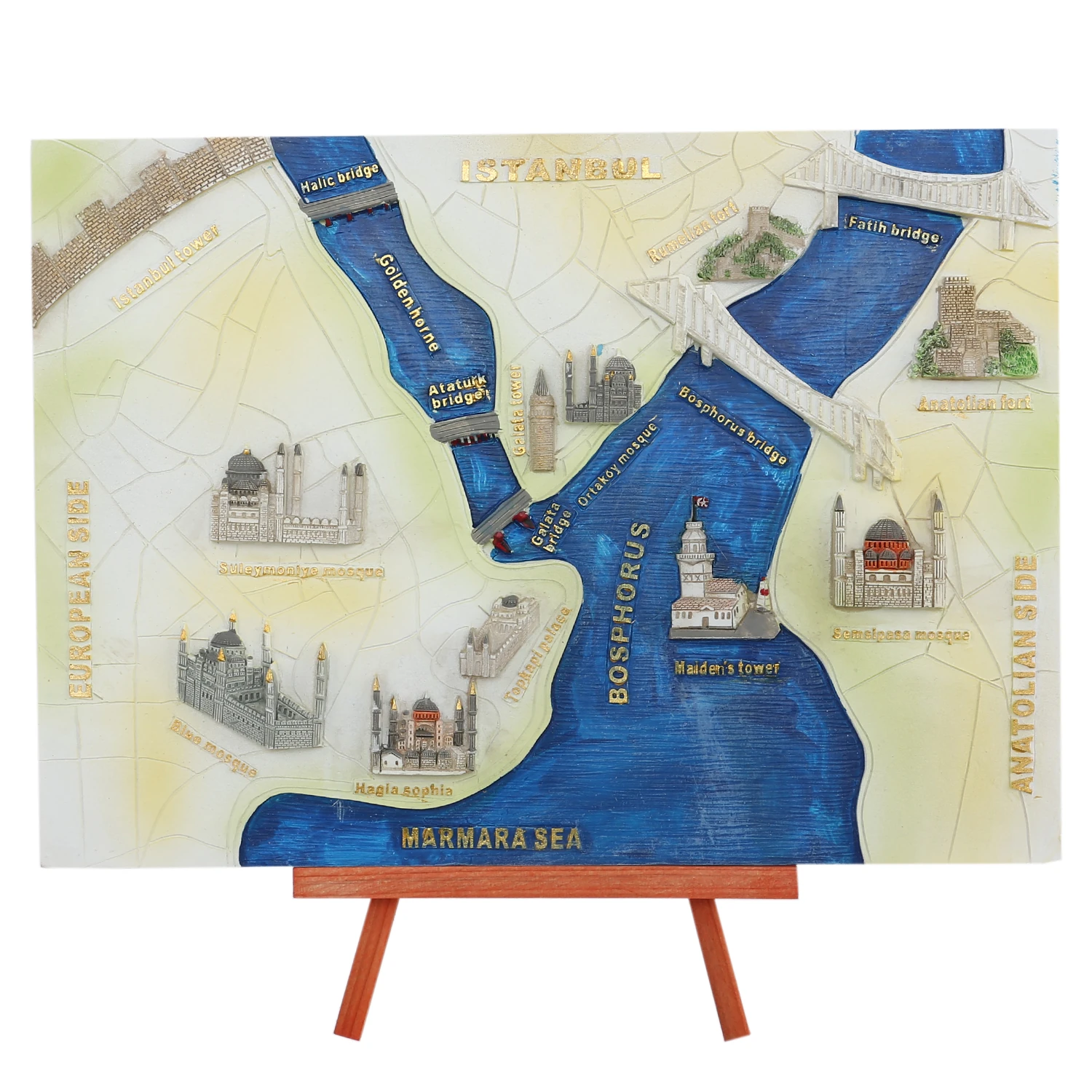 BY.ŞOVALYE AYAKLI HARİTA PLAKA-(İSTANBUL)