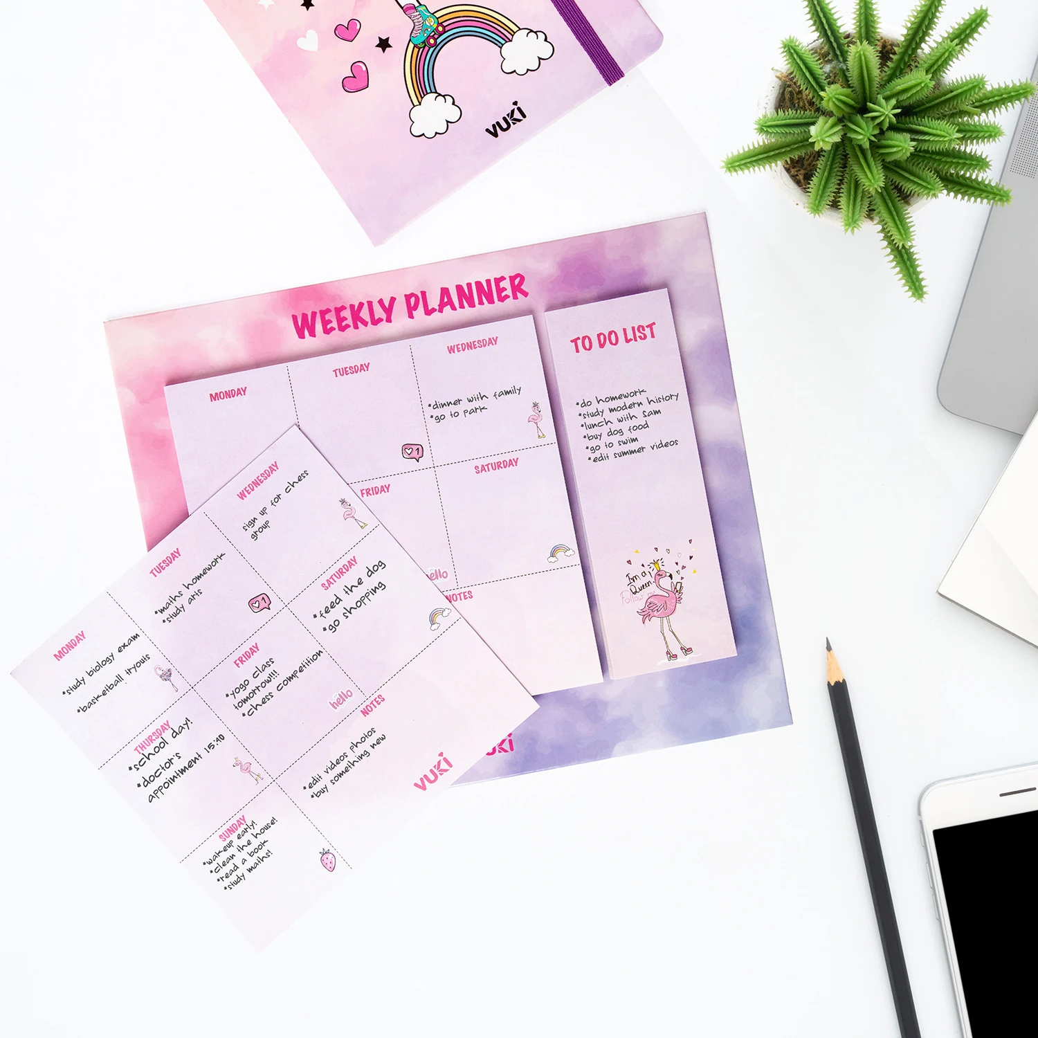 VUKİ - HAFTALIK PLANLAYICI BÜYÜK (FLAMINGO)-1/S