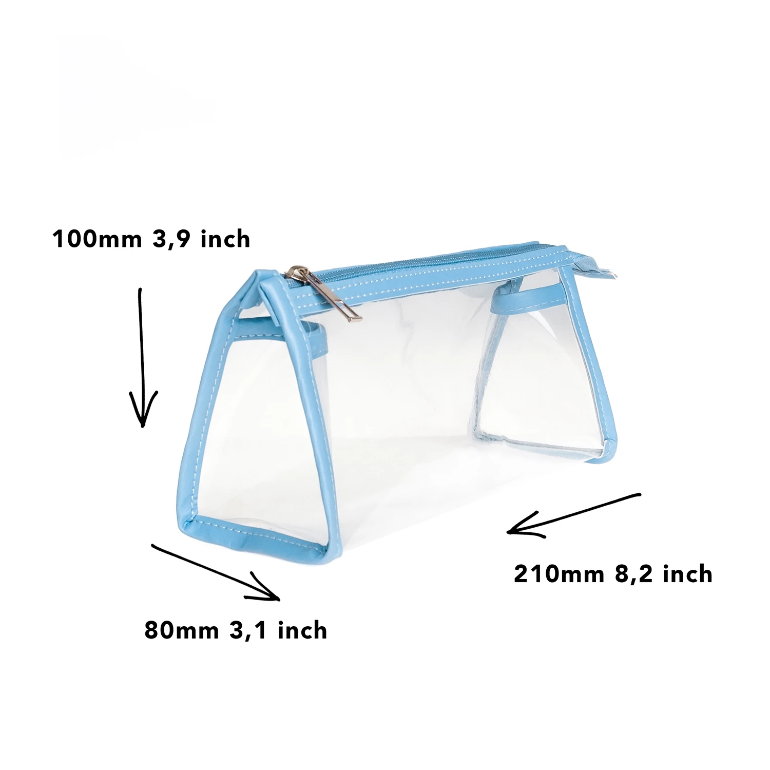 VUKİ - ÜÇGEN DERİ+PVC ÇANTA K. KUTU (MAVİ)-1/S