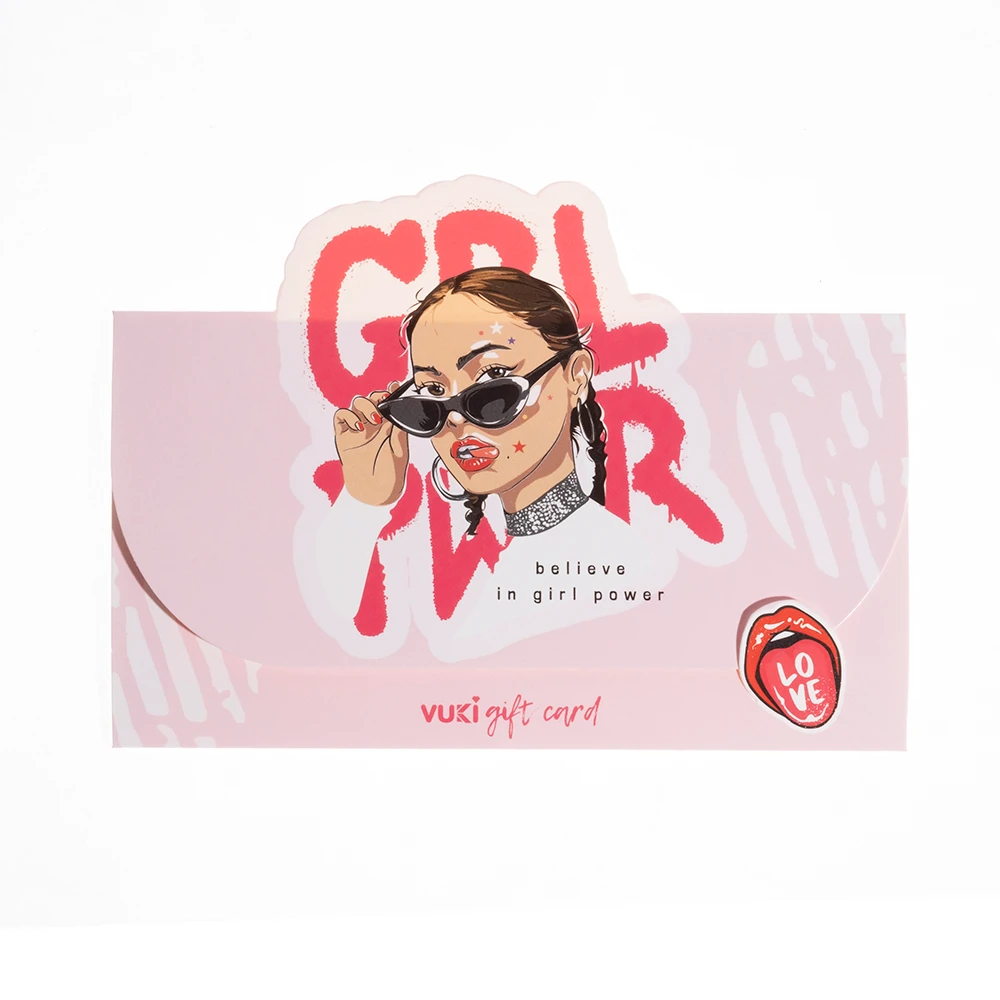 VUKİ - ŞEKİLLİ HEDİYE KARTI (GIRL POWER)-6/S