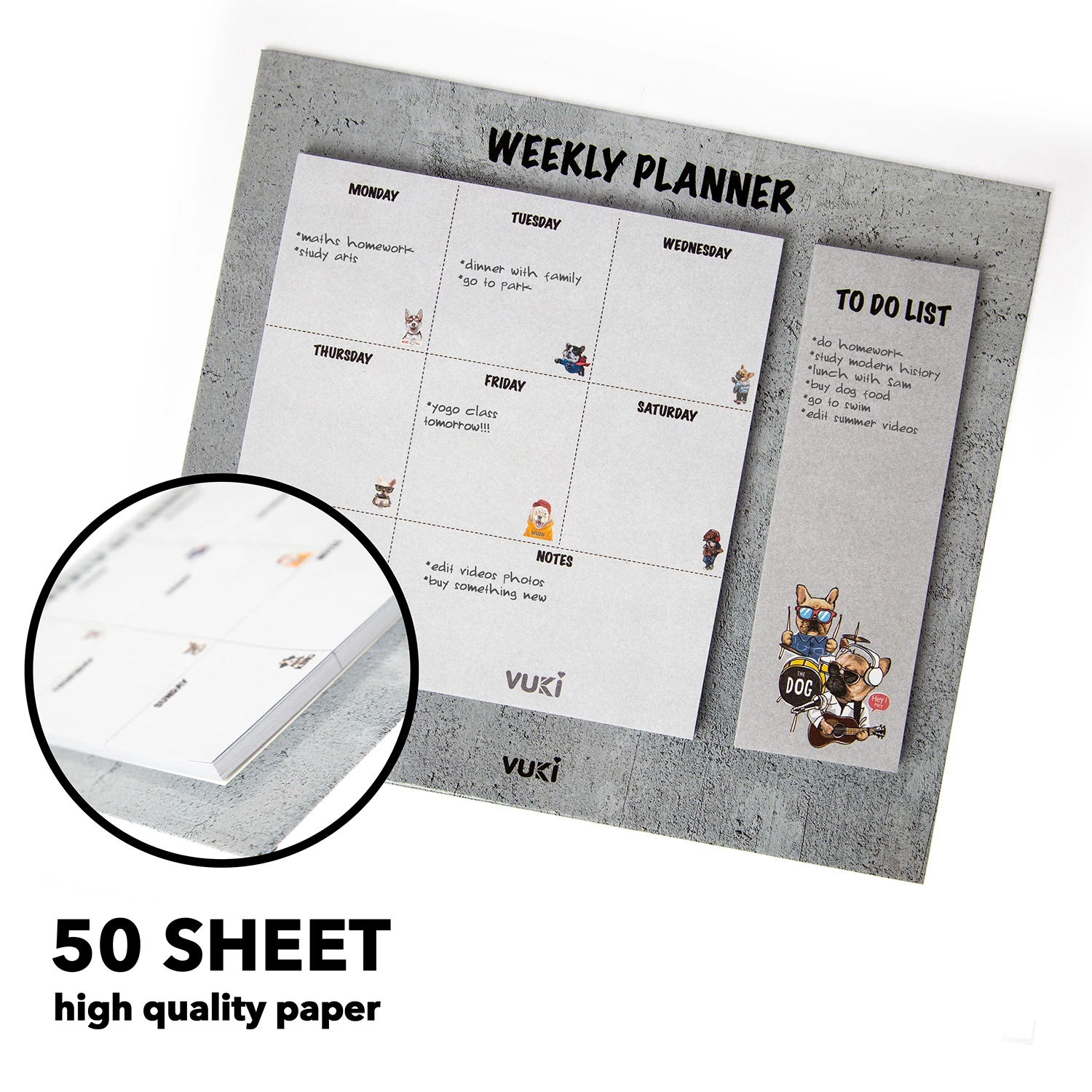 VUKİ - HAFTALIK PLANLAYICI BÜYÜK (KÖPEK)-1/S