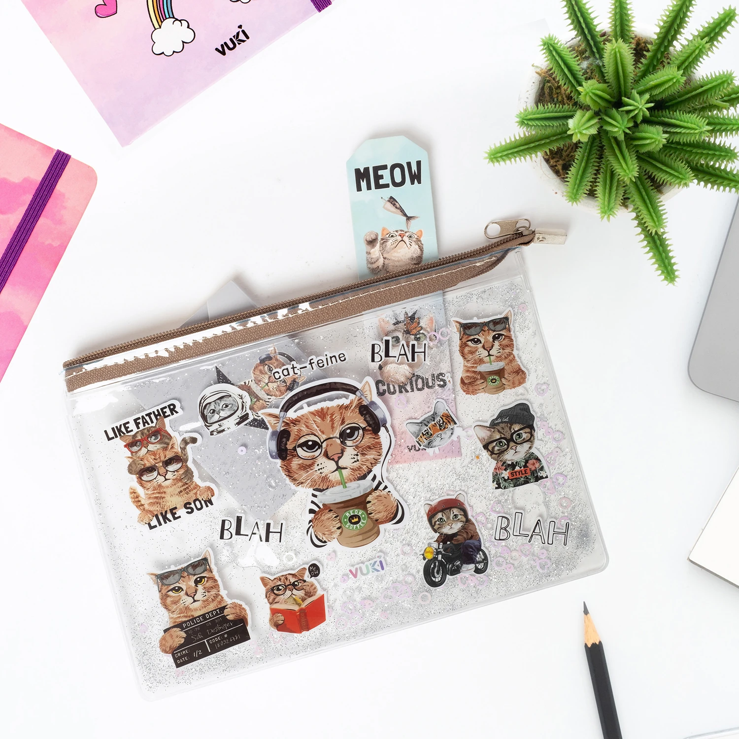 VUKİ - SULU FERM. ŞEFFAF DOSYA (A5) (KEDİ)-1/S