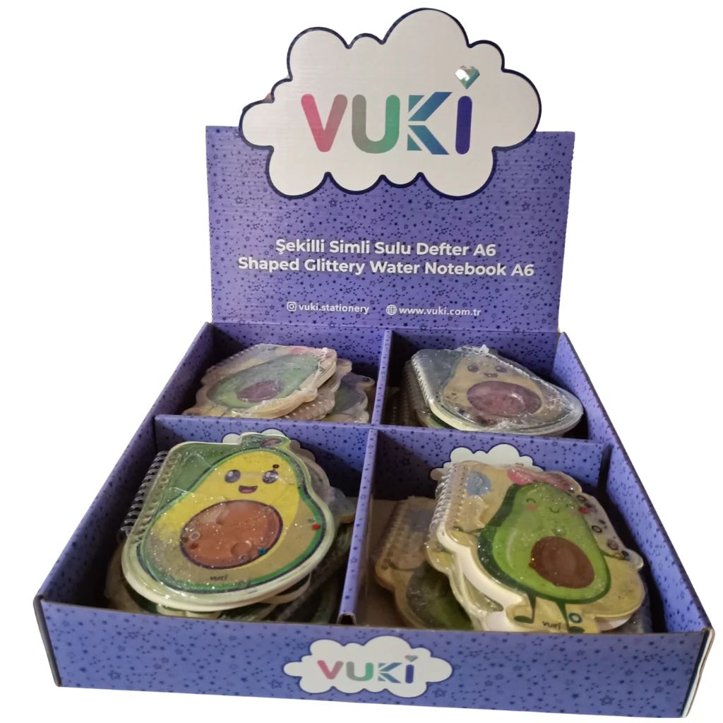 VUKİ - ŞEKİLLİ SULU DEFTER A6 (AVOKADO)-2/S