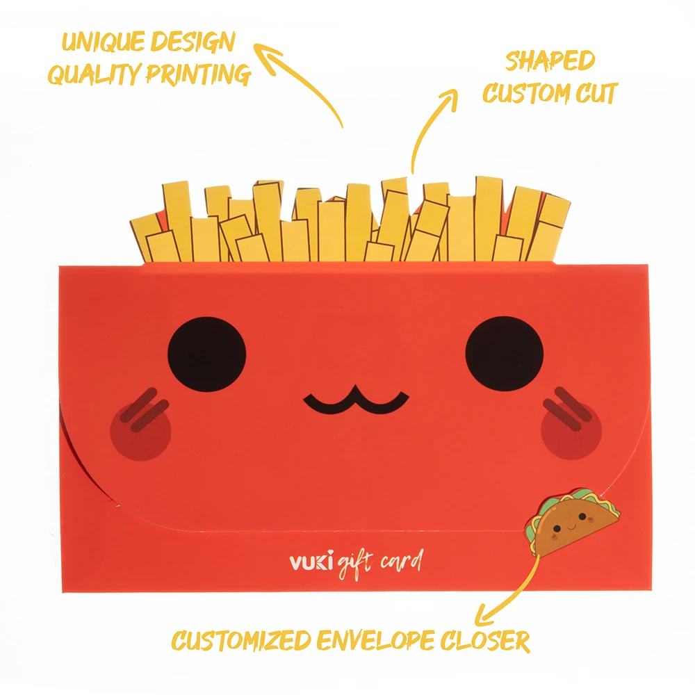VUKİ - ŞEKİLLİ HEDİYE KARTI (YİYECEK)-6/S