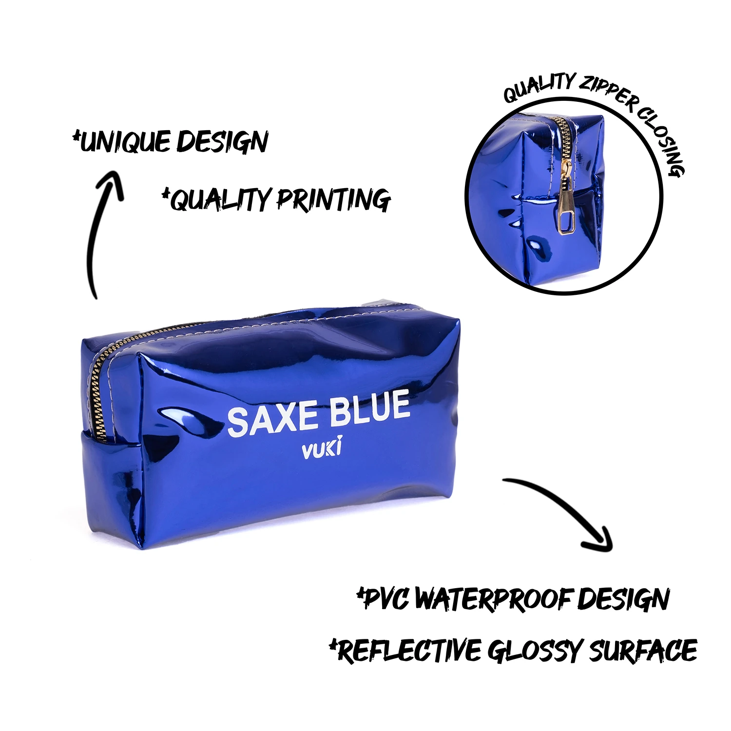 VUKİ - AYNALI RENKLİ ŞEFFAF FR. K. KUTU (SAXE BLUE